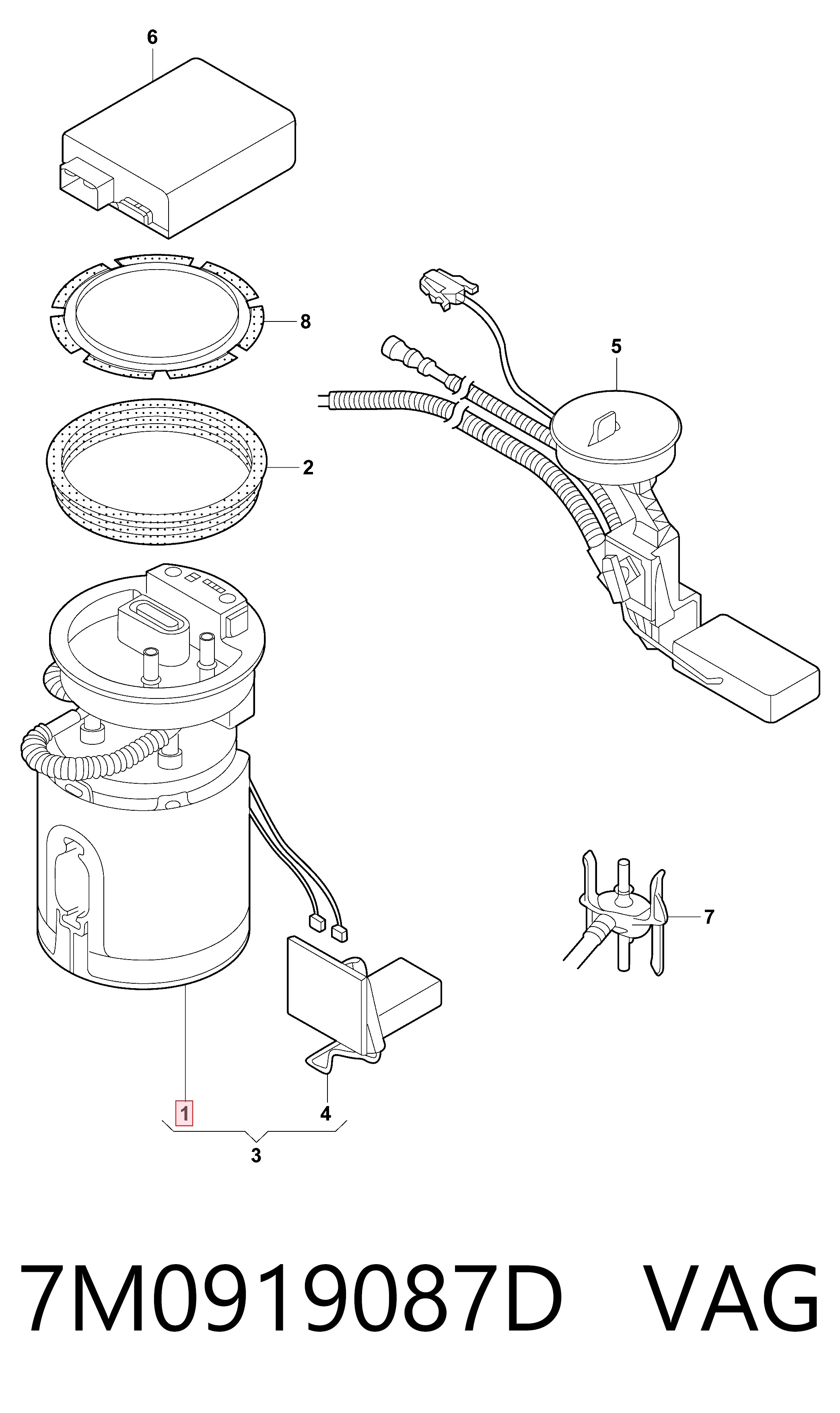 Bomba de gasolina Seat Alhambra (7V8, 7V9)