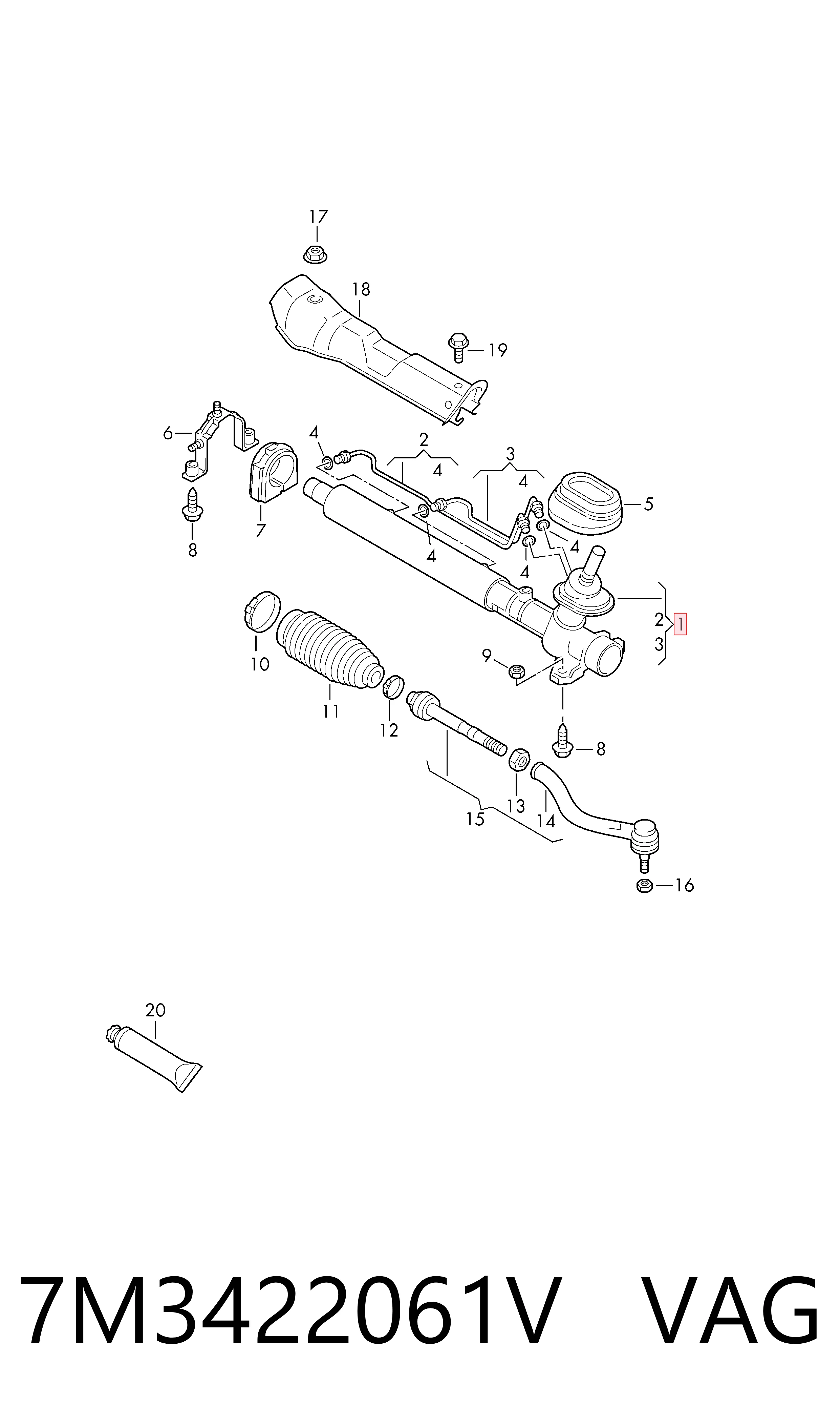 Cremallera de dirección para Ford Galaxy WGR