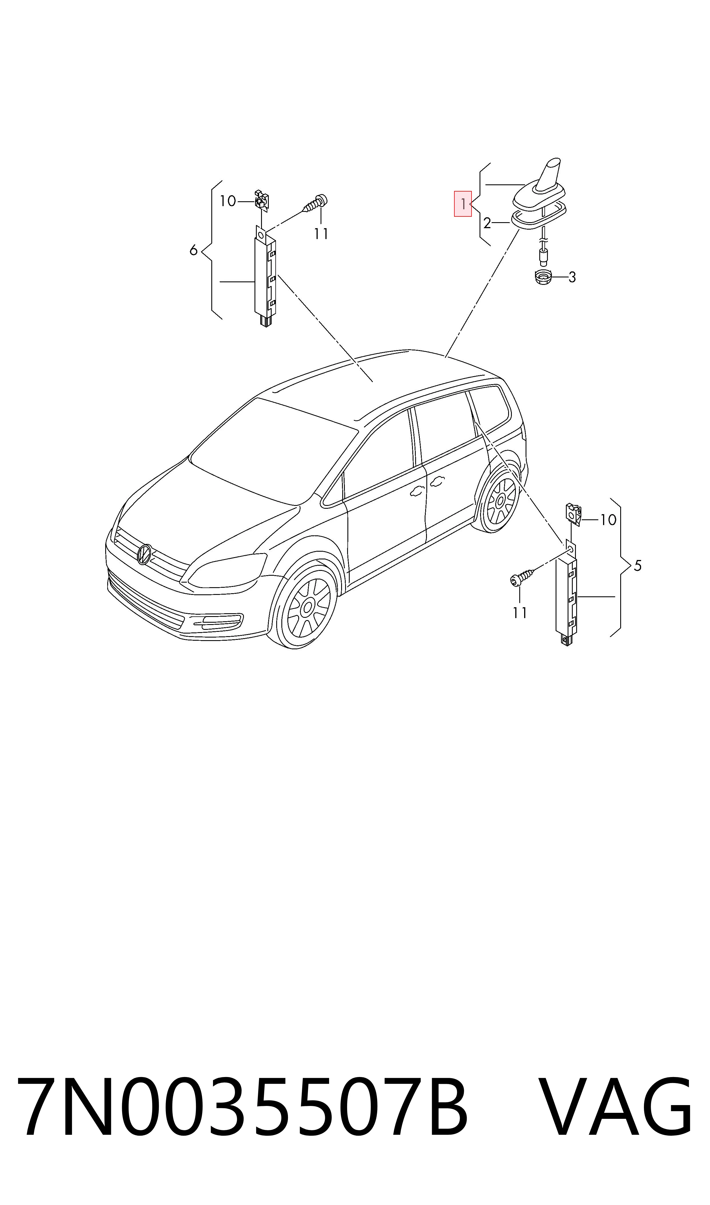 Antena VAG 7N0035507B precio, desde 231,72 EUR