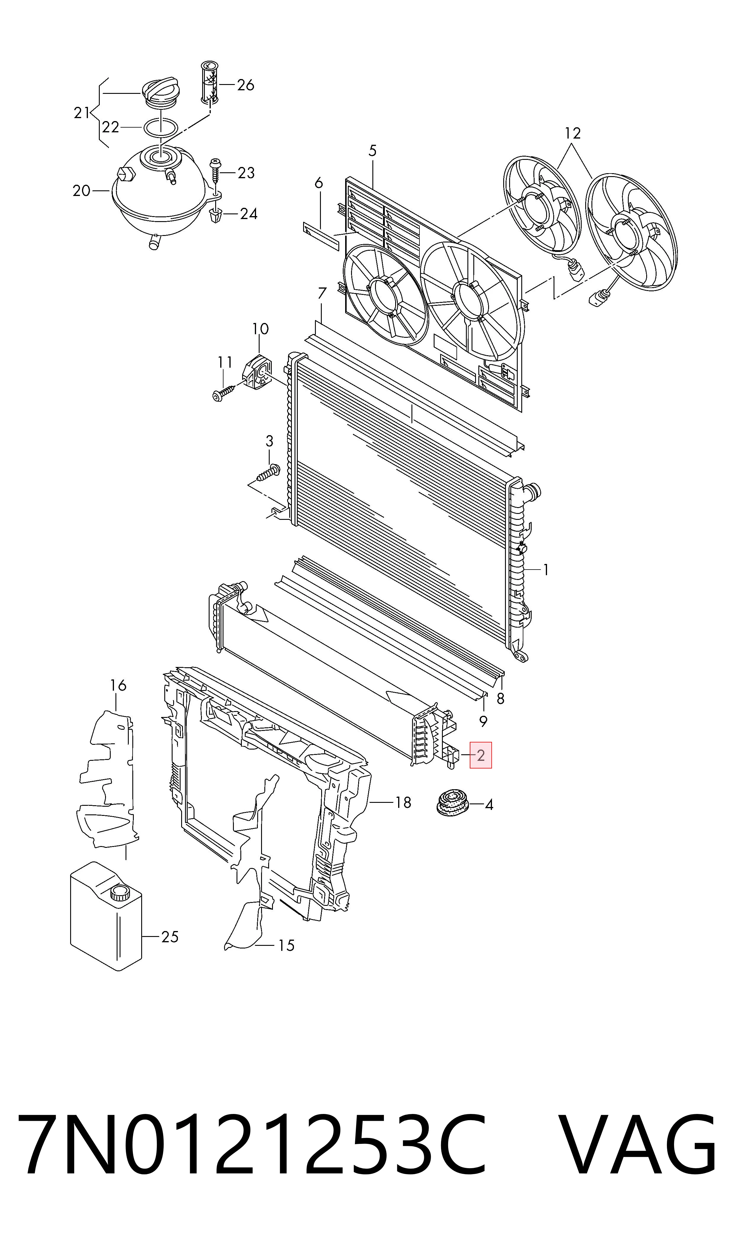 7N0121253C VAG Refrigeración del motor