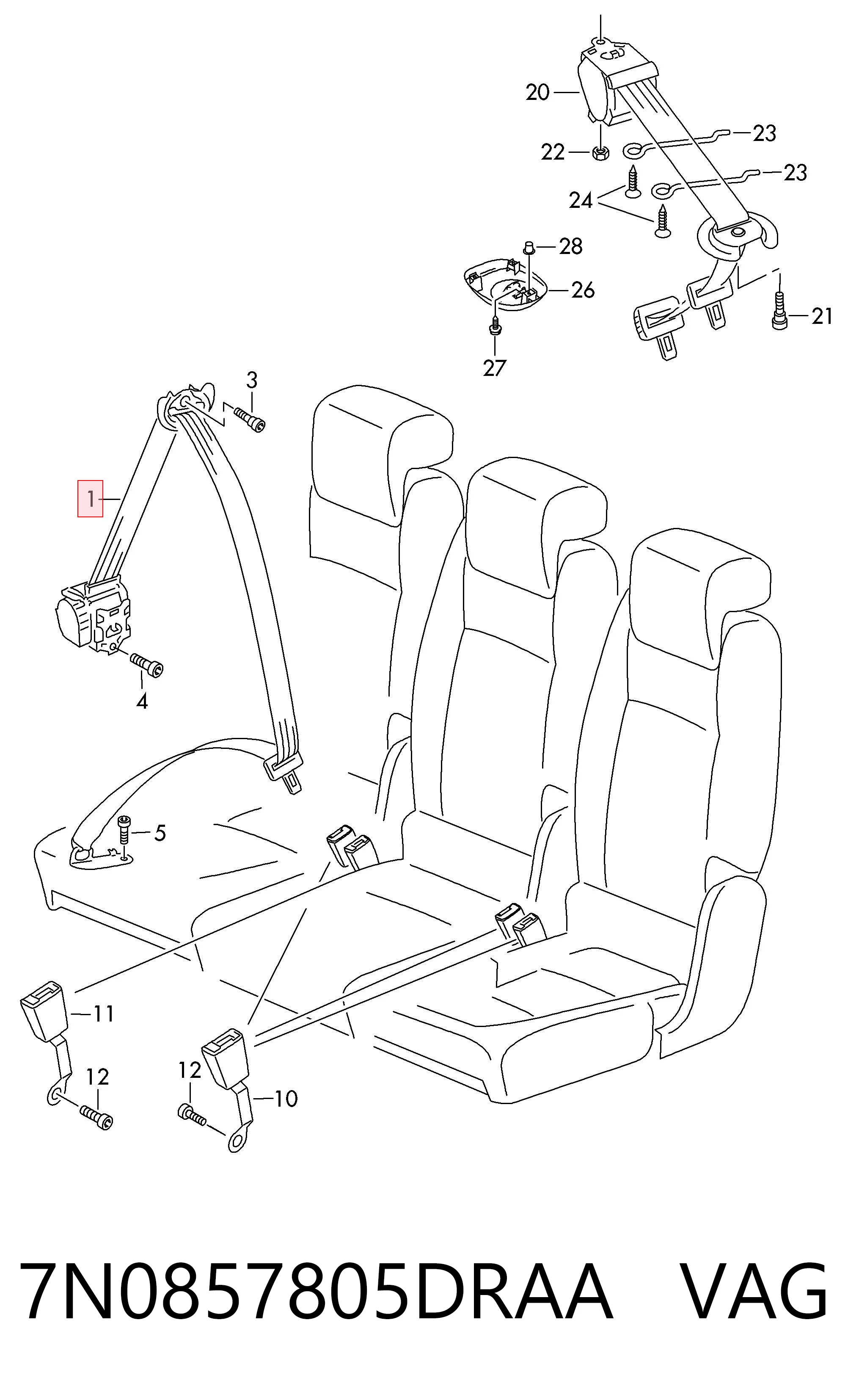  VAG 7N0857805DRAA precio, desde 308,66 EUR