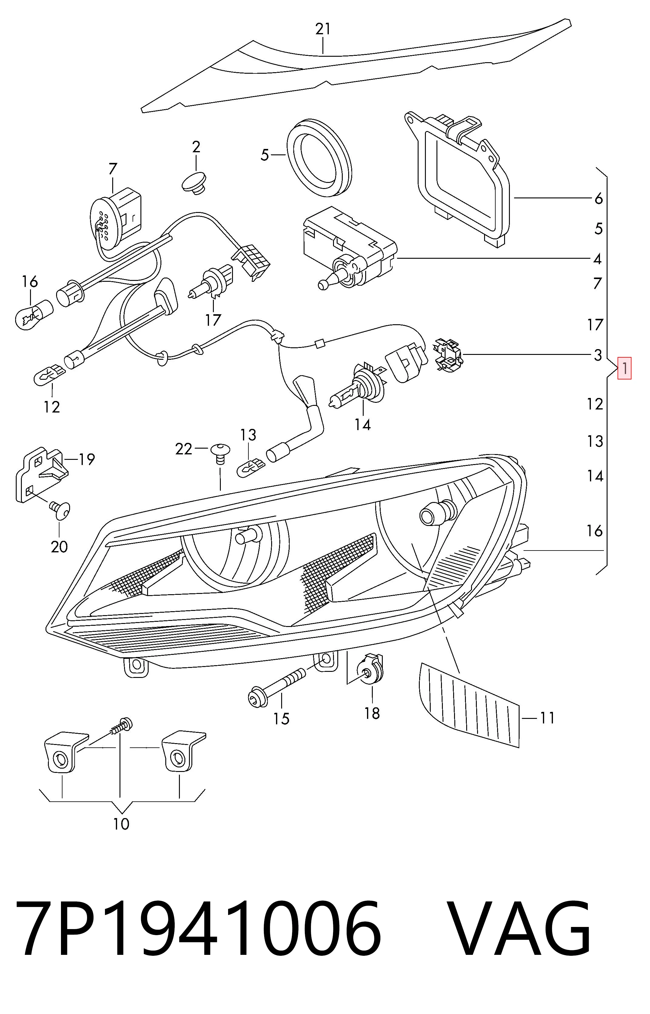 Comprar Faro derecho Volkswagen Touareg II 7P5, 7P6 a bajo precio