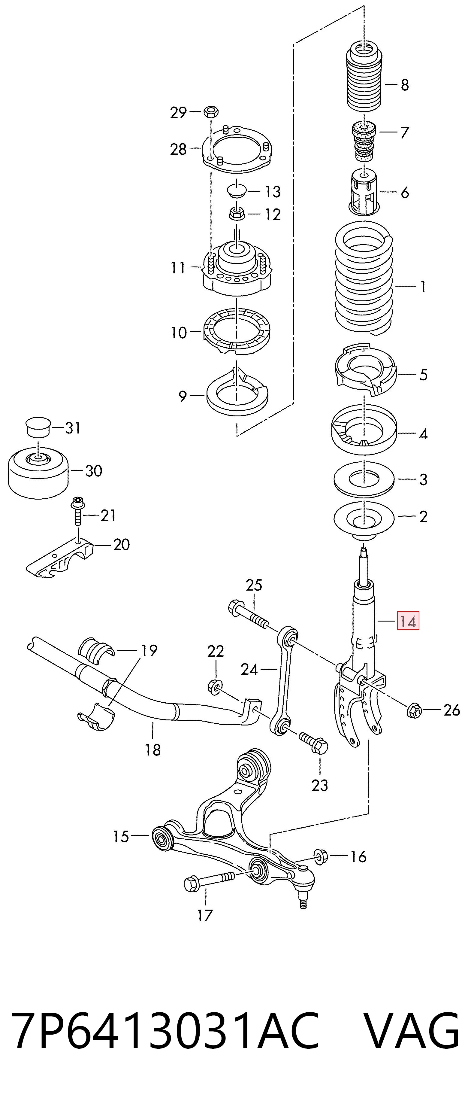Comprar V106836 VEMO/Vaico Amortiguador delantero izquierdo