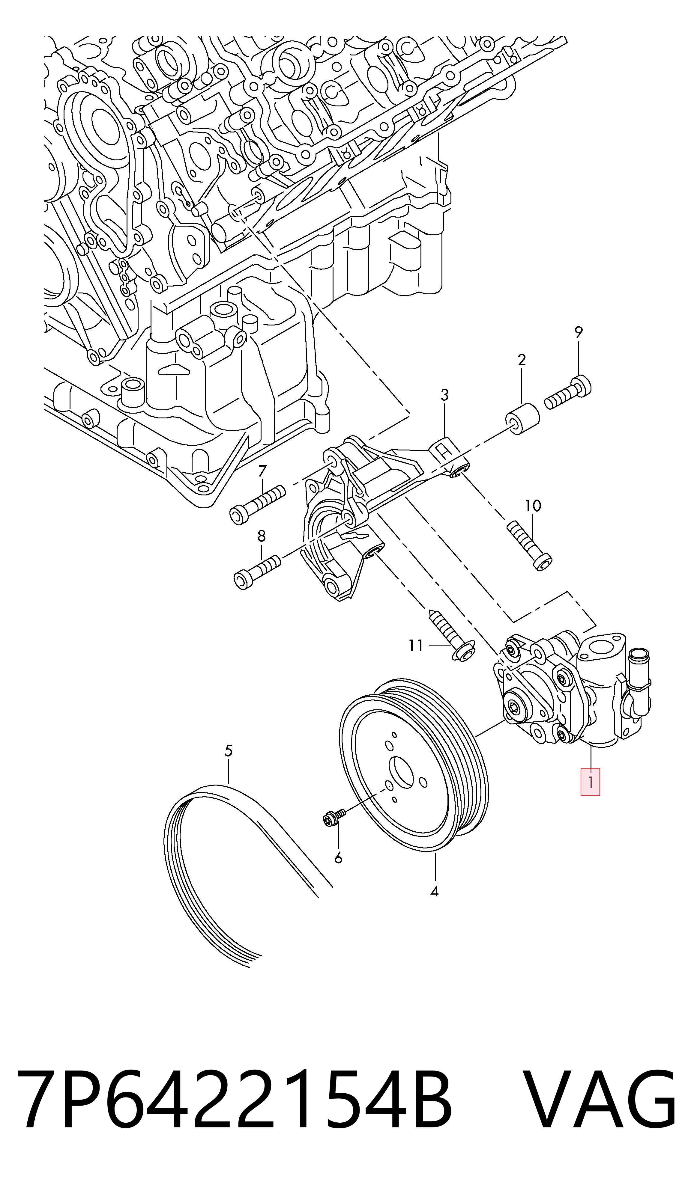 Comprar 7P6422154B VAG Bomba servodireccion