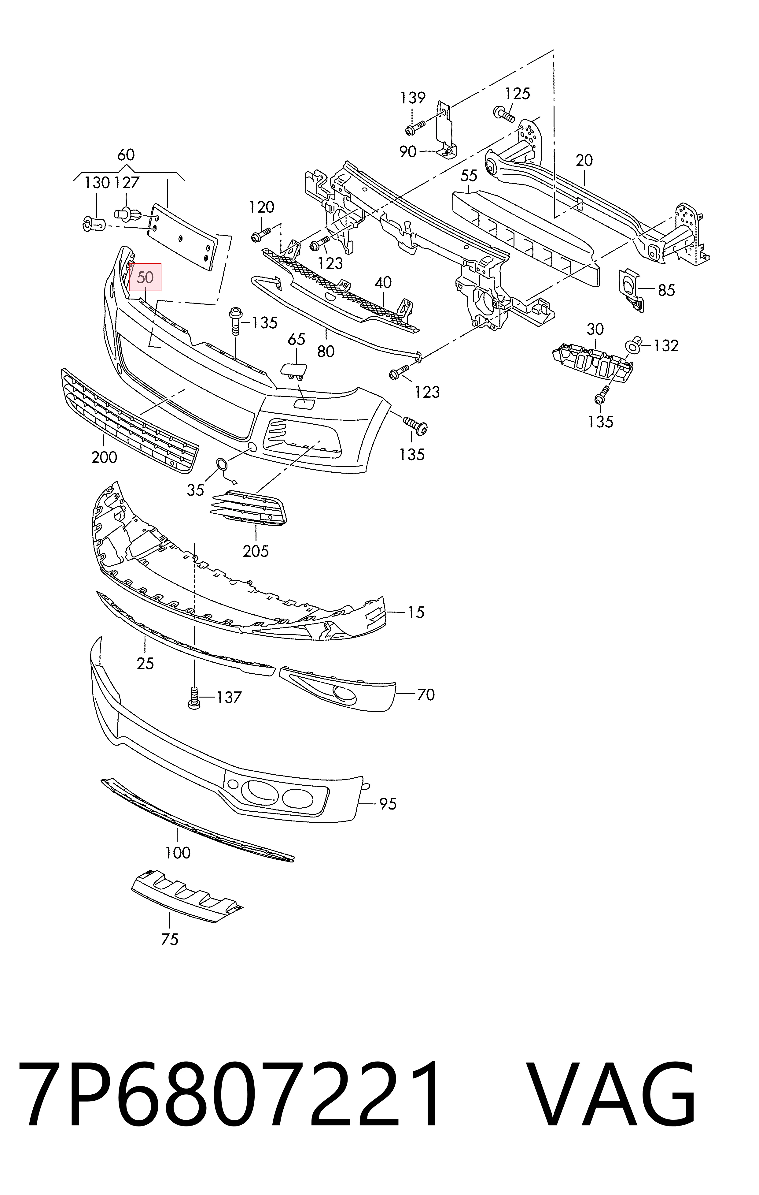 Comprar Paragolpes Volkswagen Touareg II 7P5, 7P6