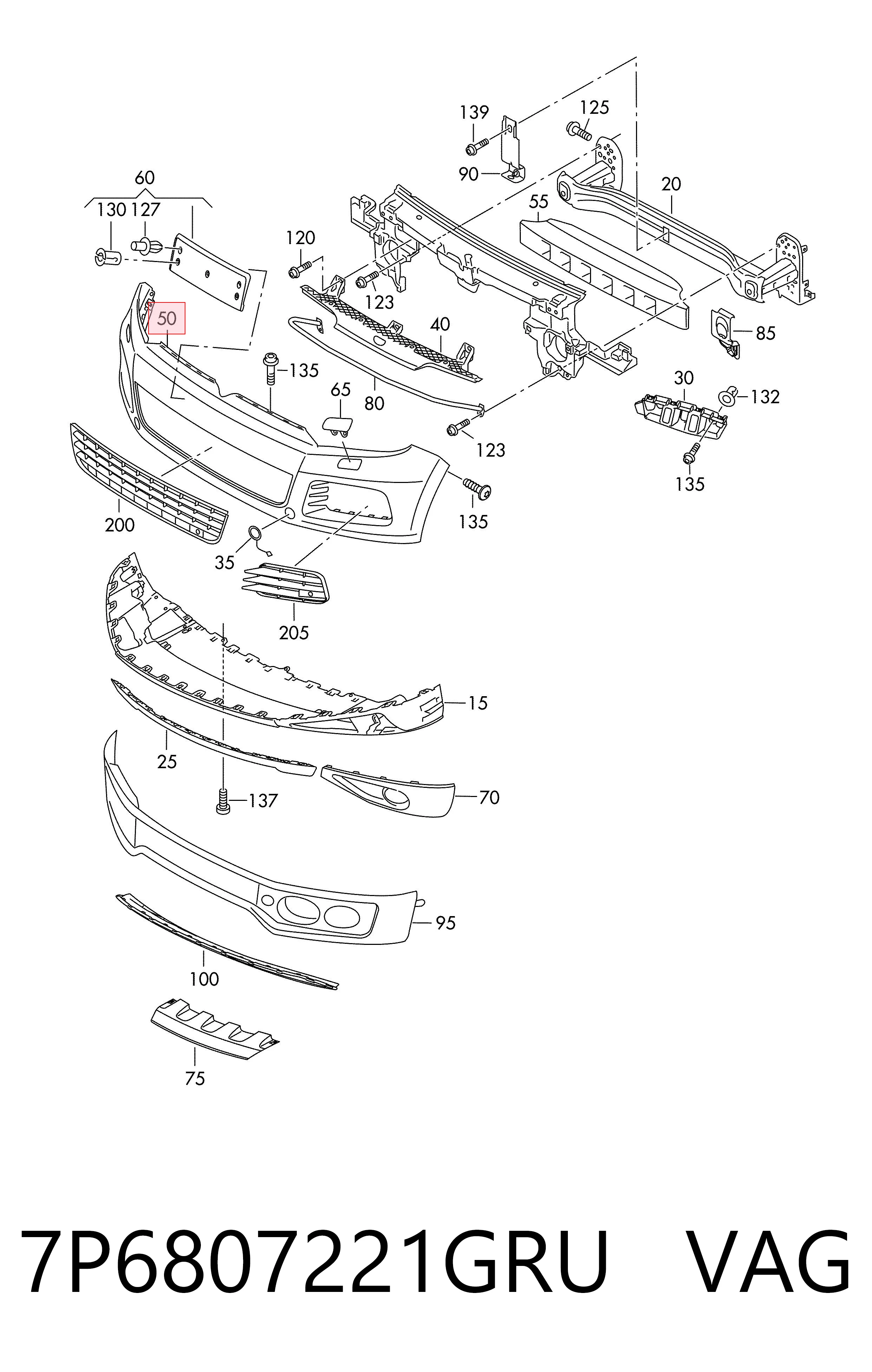 Comprar Paragolpes Volkswagen Touareg II 7P5, 7P6