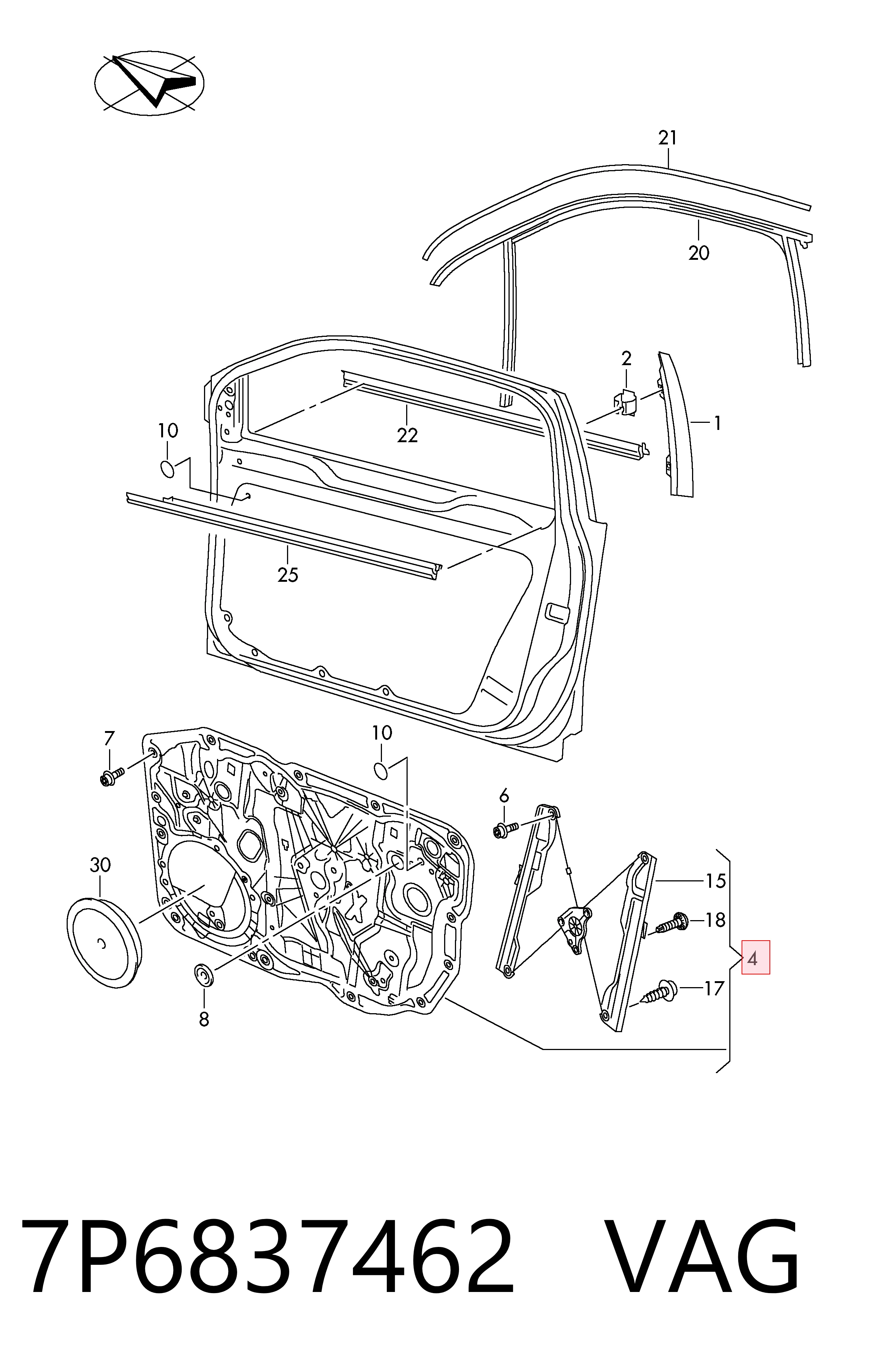 Comprar Mecanismo de elevalunas delantero derecha Volkswagen Touareg II 7P5, 7P6