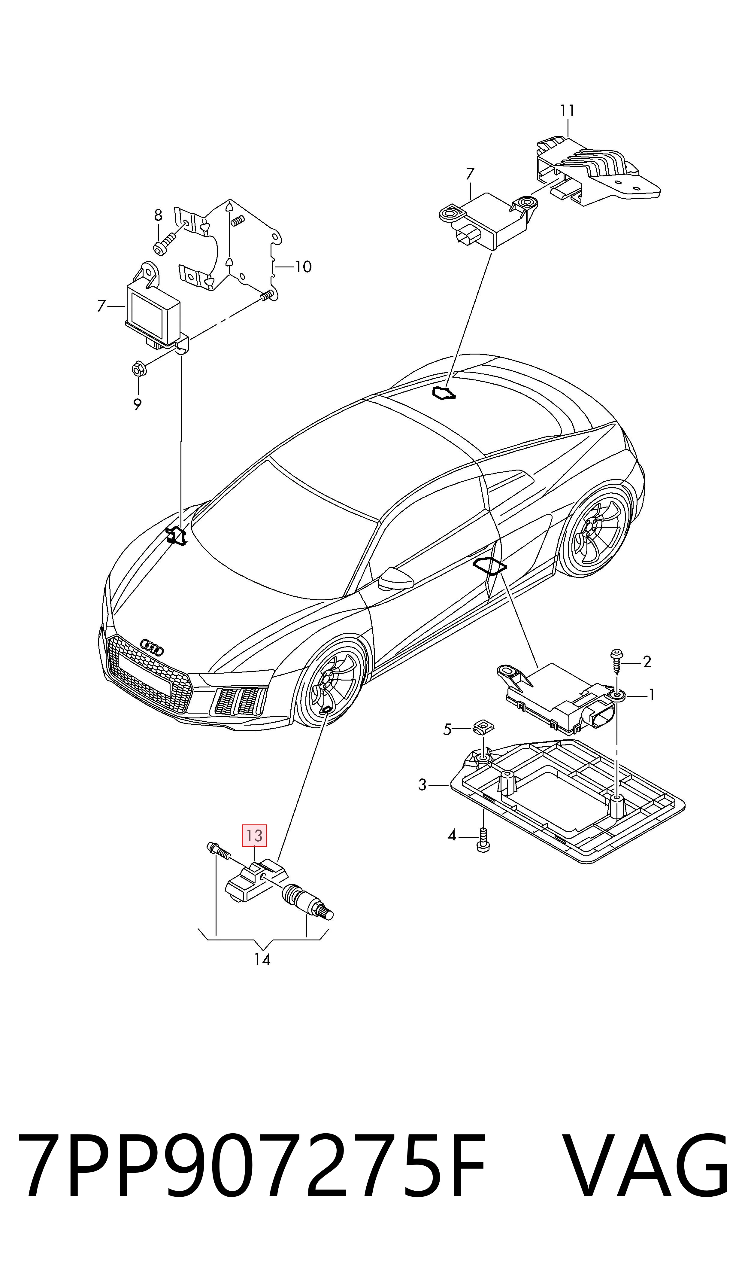  Sensor de presión de neumáticos BMW 5 