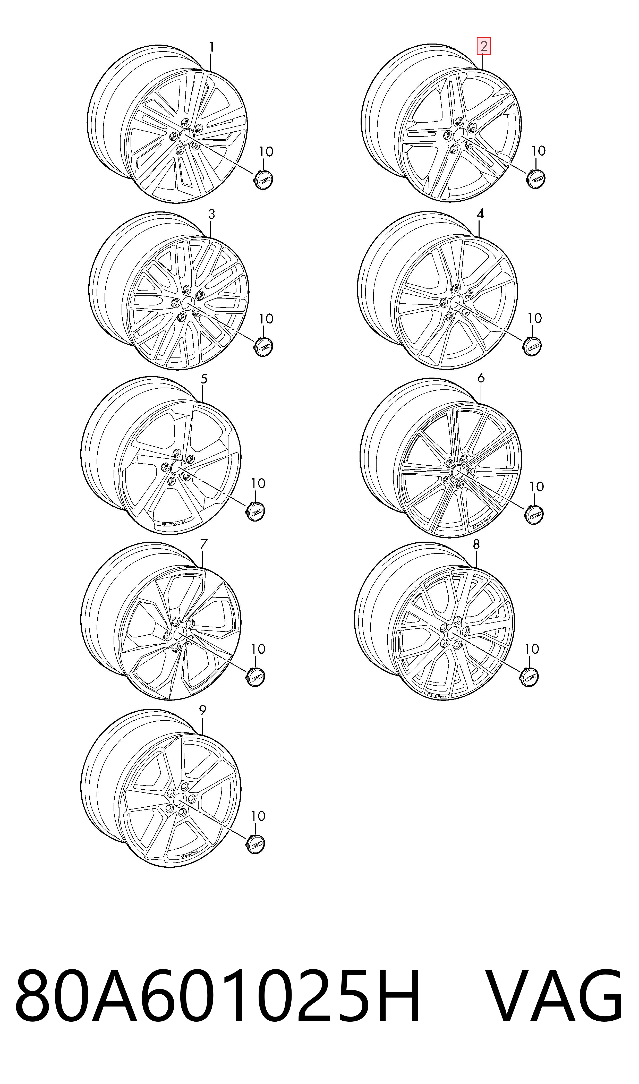 80A601025H VAG Aros