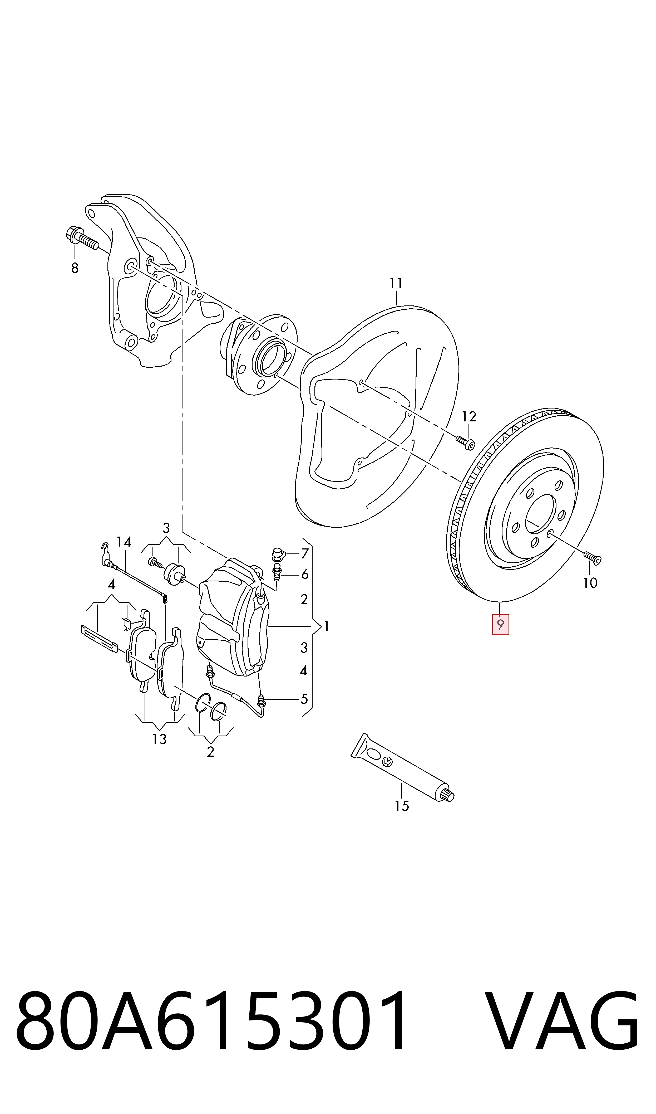 Disco de freno Audi A4  (8WH, 8WJ)