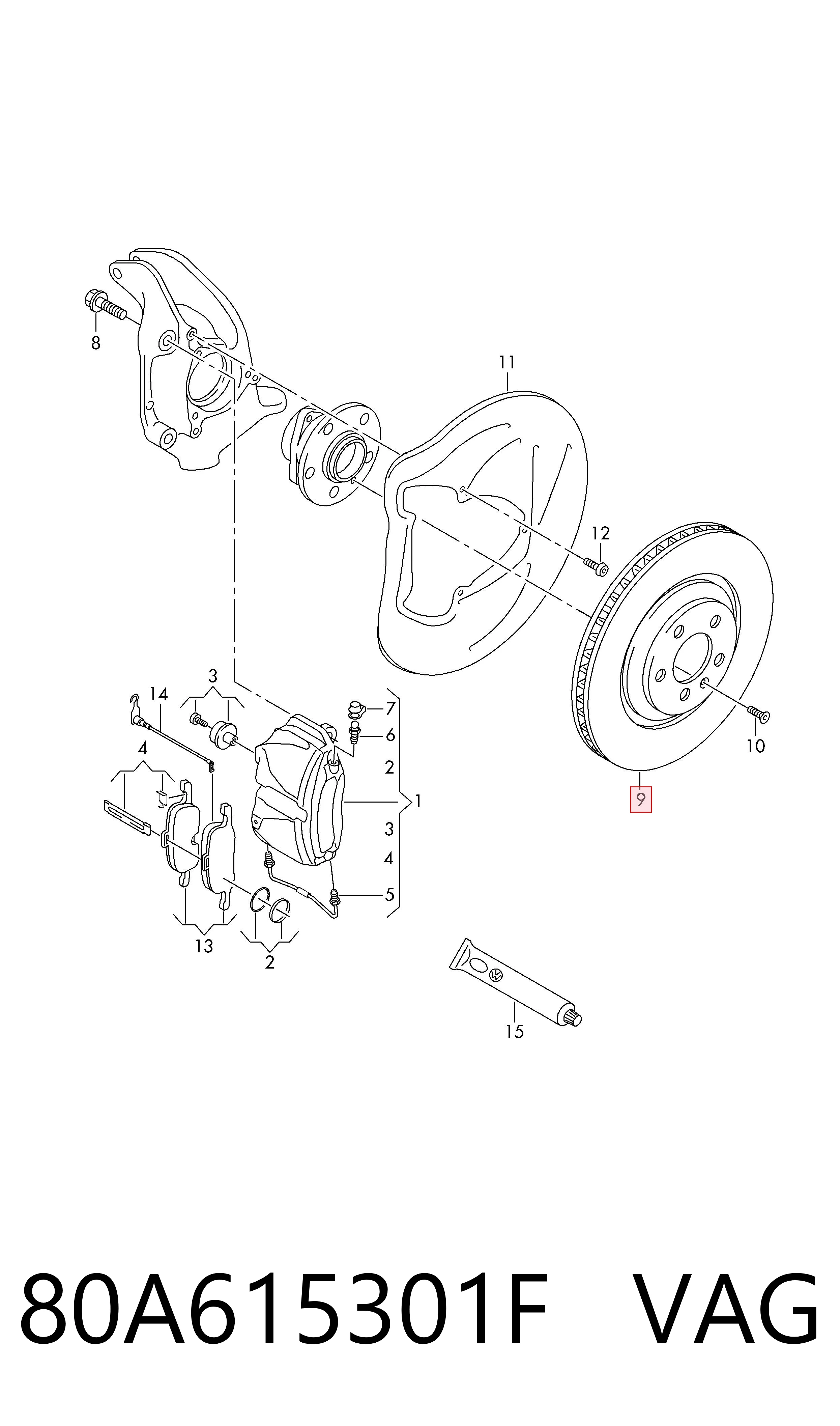 80A615301F VAG Discos
