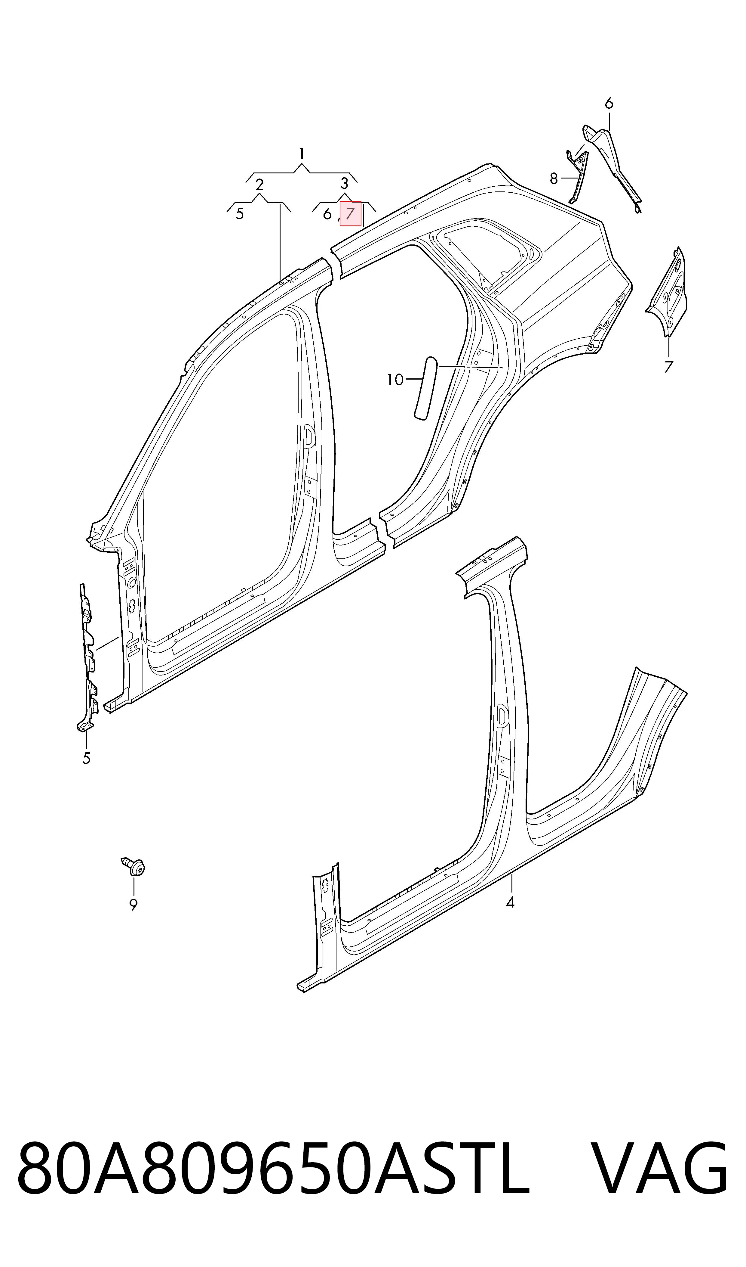 80A809650ASTL VAG