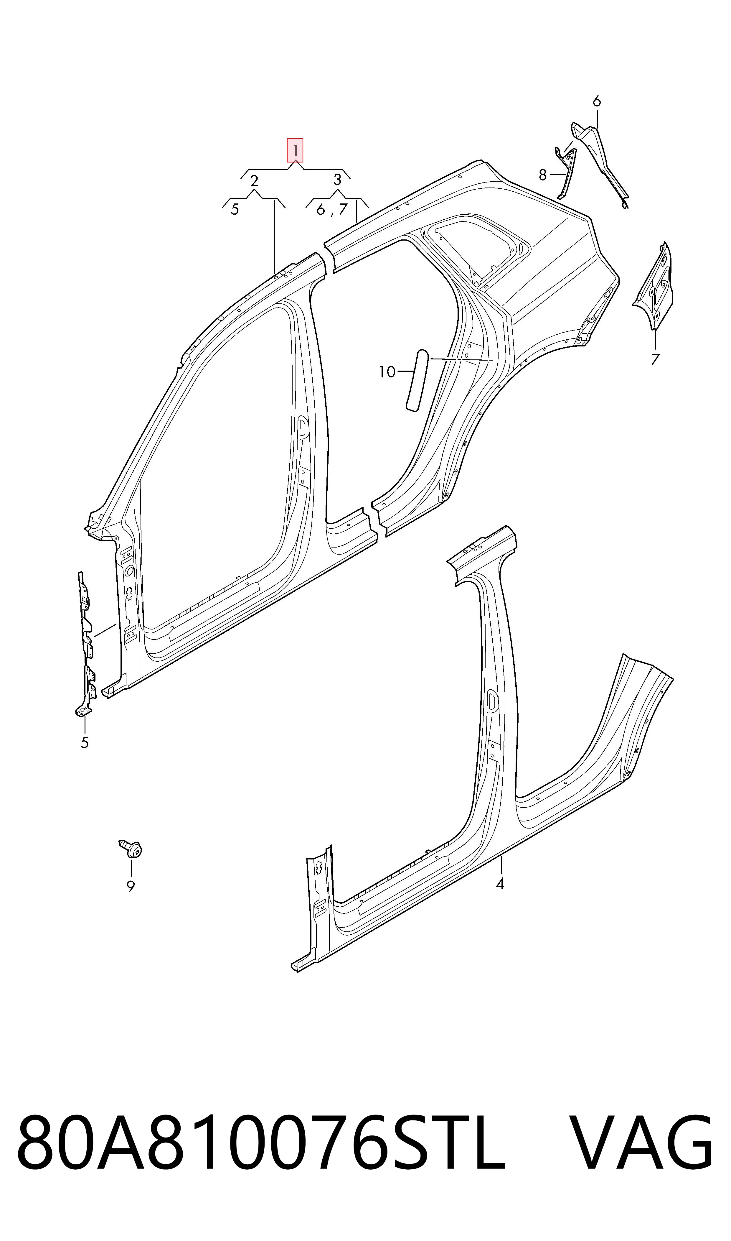 80A810076STL VAG