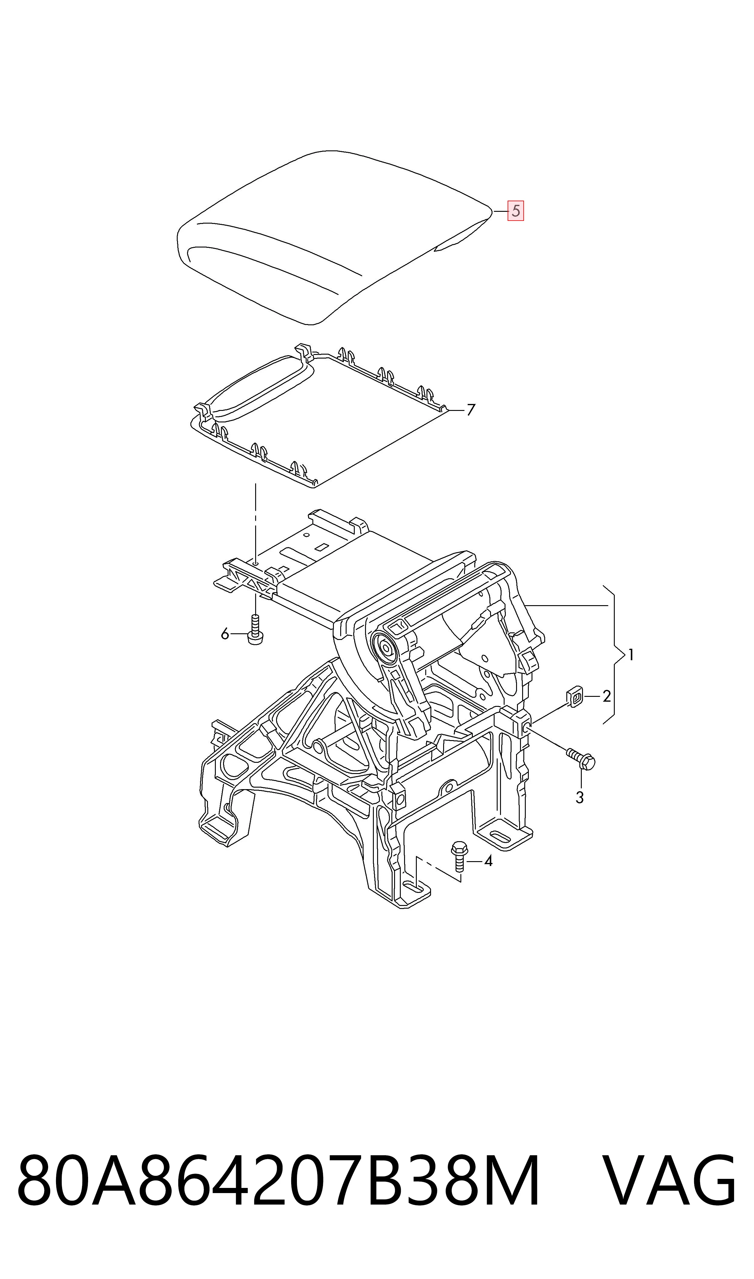 Comprar Apoyabrazos de la consola central Audi Q5 FYB, FYG a bajo precio