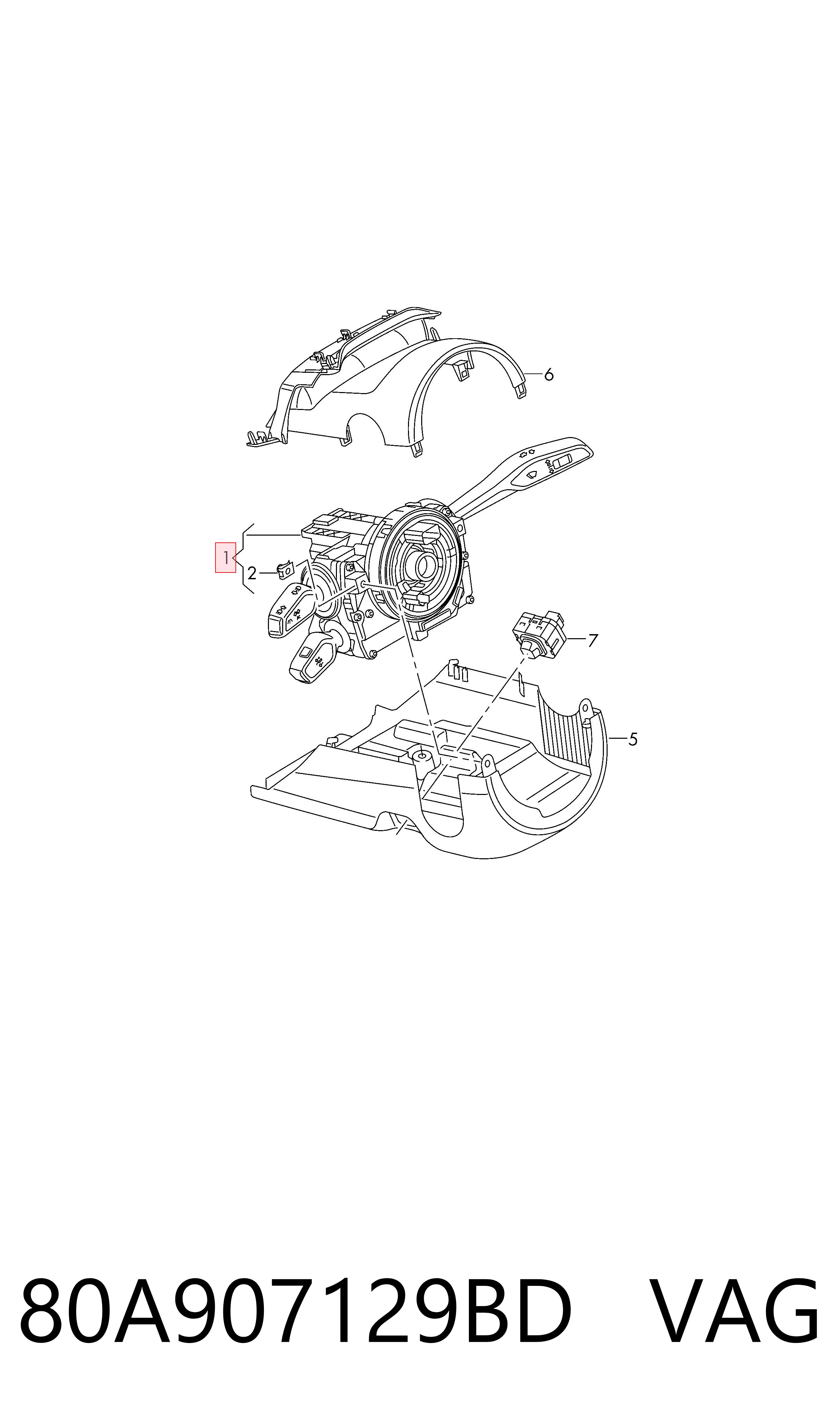 Mando bajo volante para Audi Q5  FYB, FYG