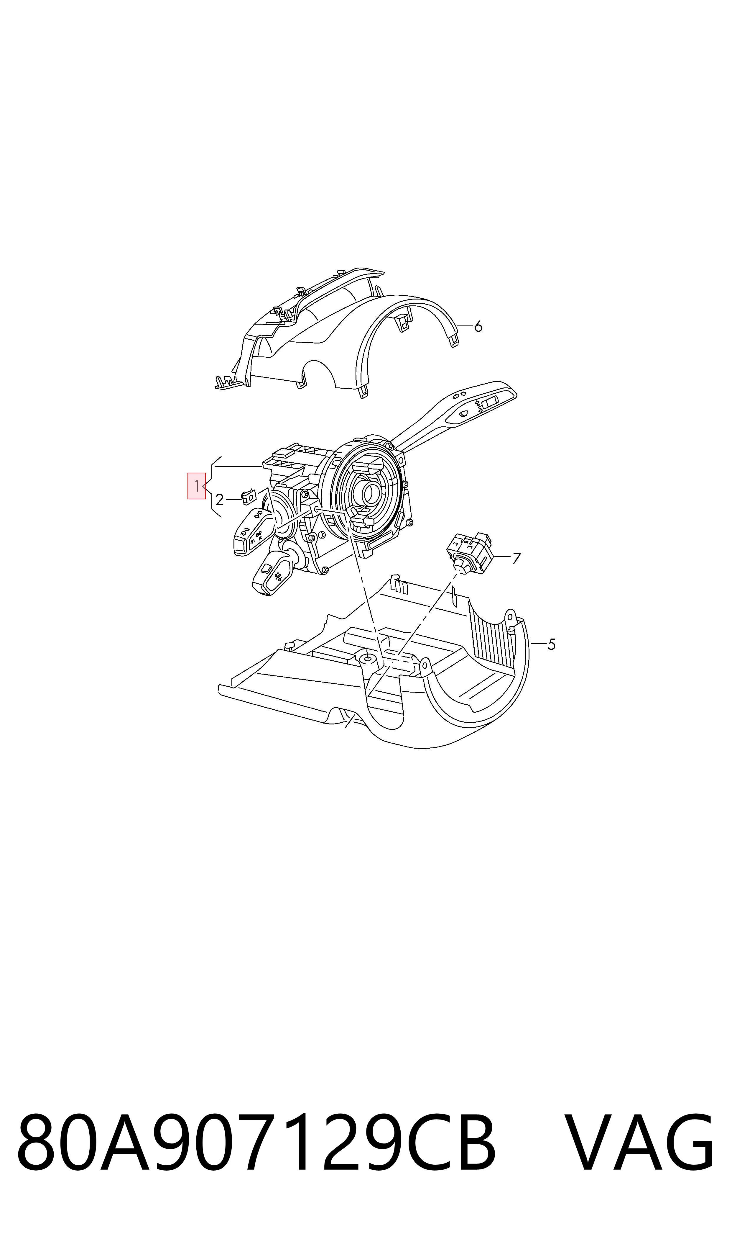 80A907129CB VAG