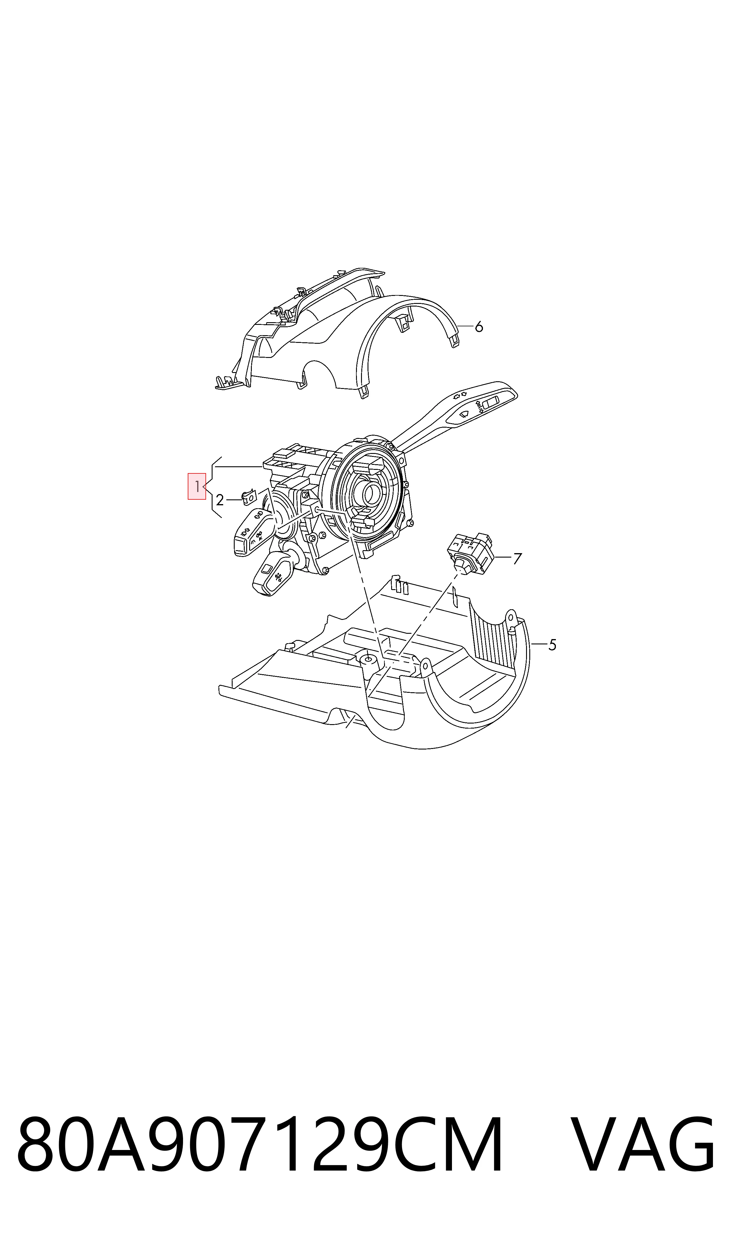 80A907129CM VAG