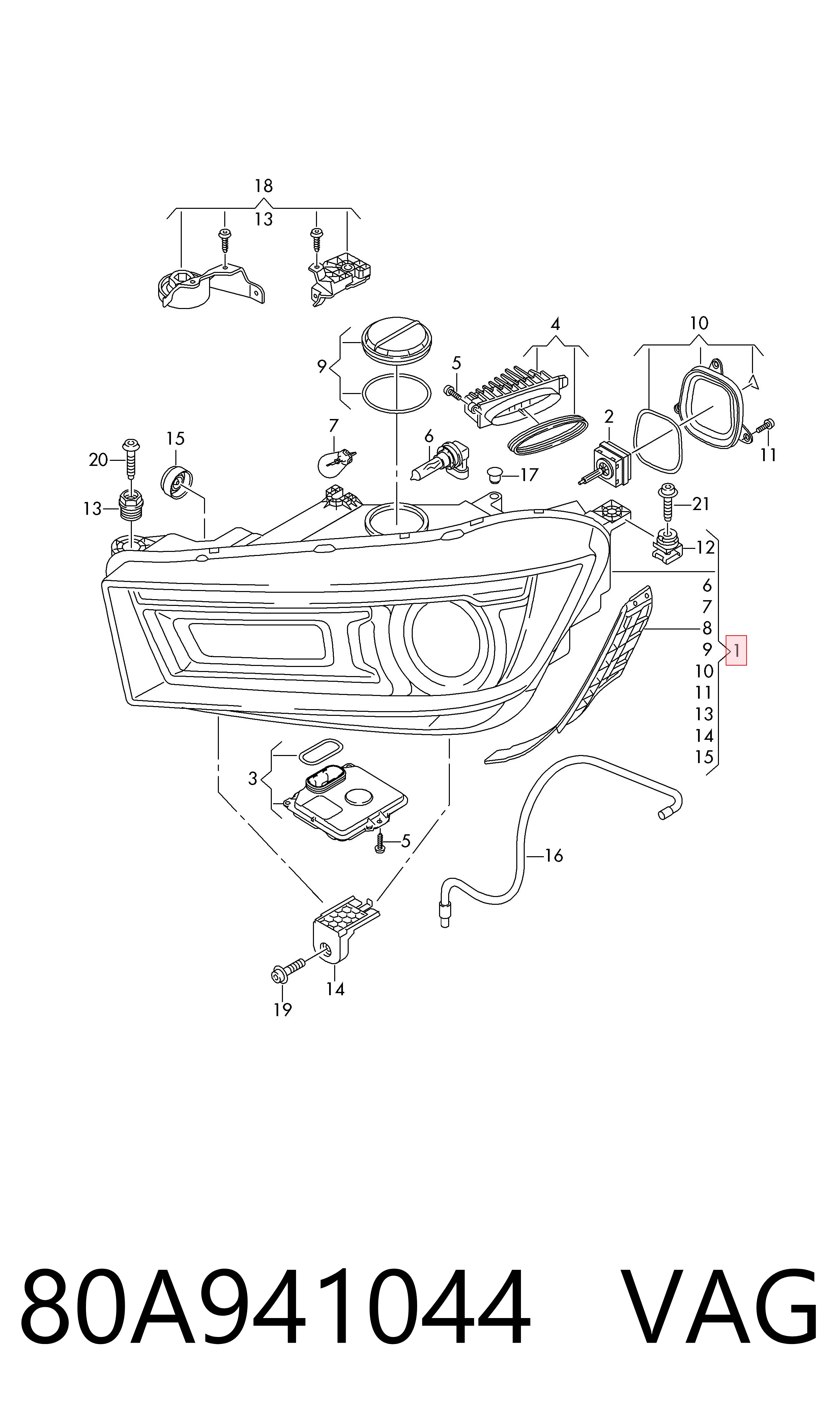  Faro derecho Audi Q5 