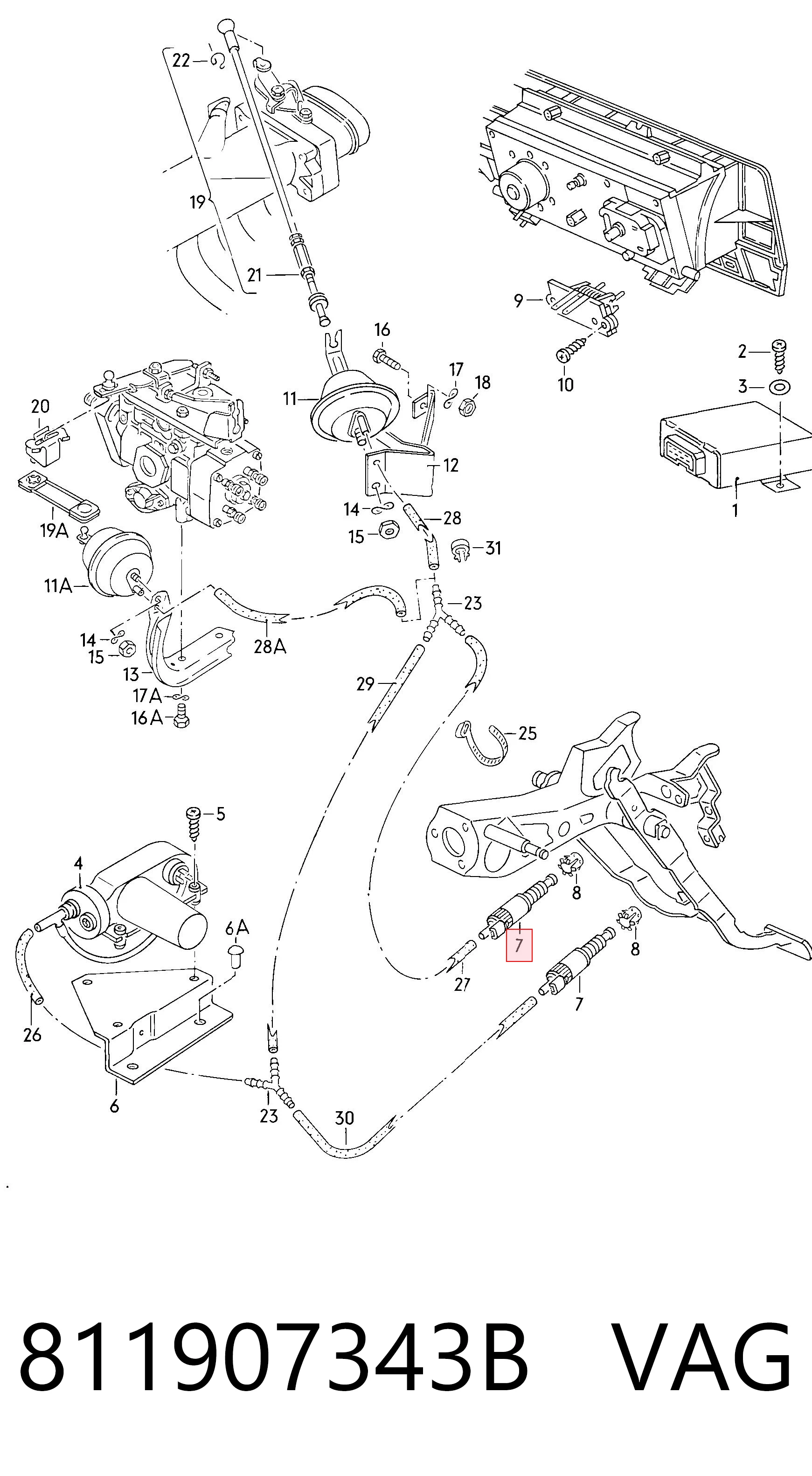 811907343B VAG Interruptor de embrague