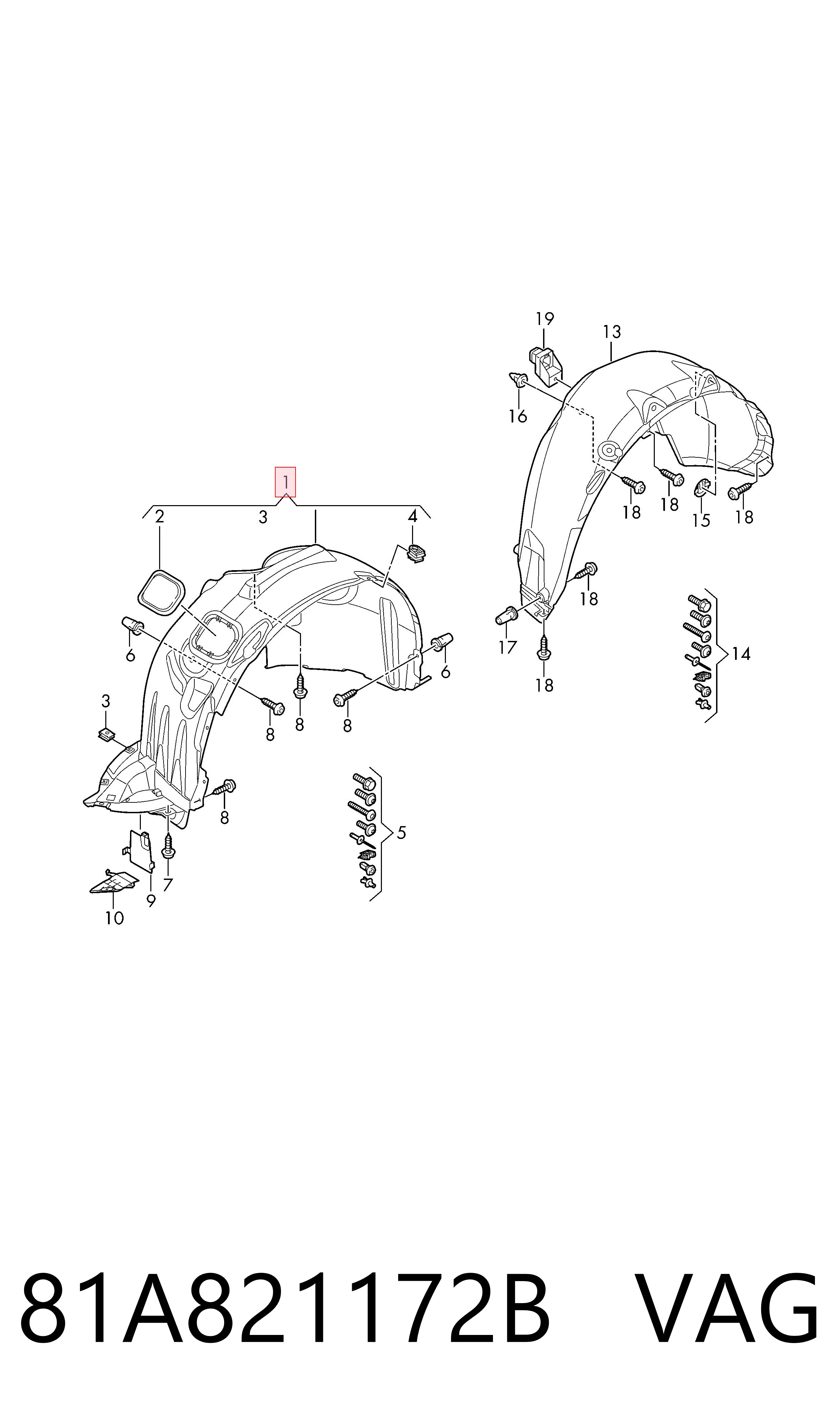Comprar Paso de rueda delantero derecho Audi Q2  GAB, GAG a bajo precio