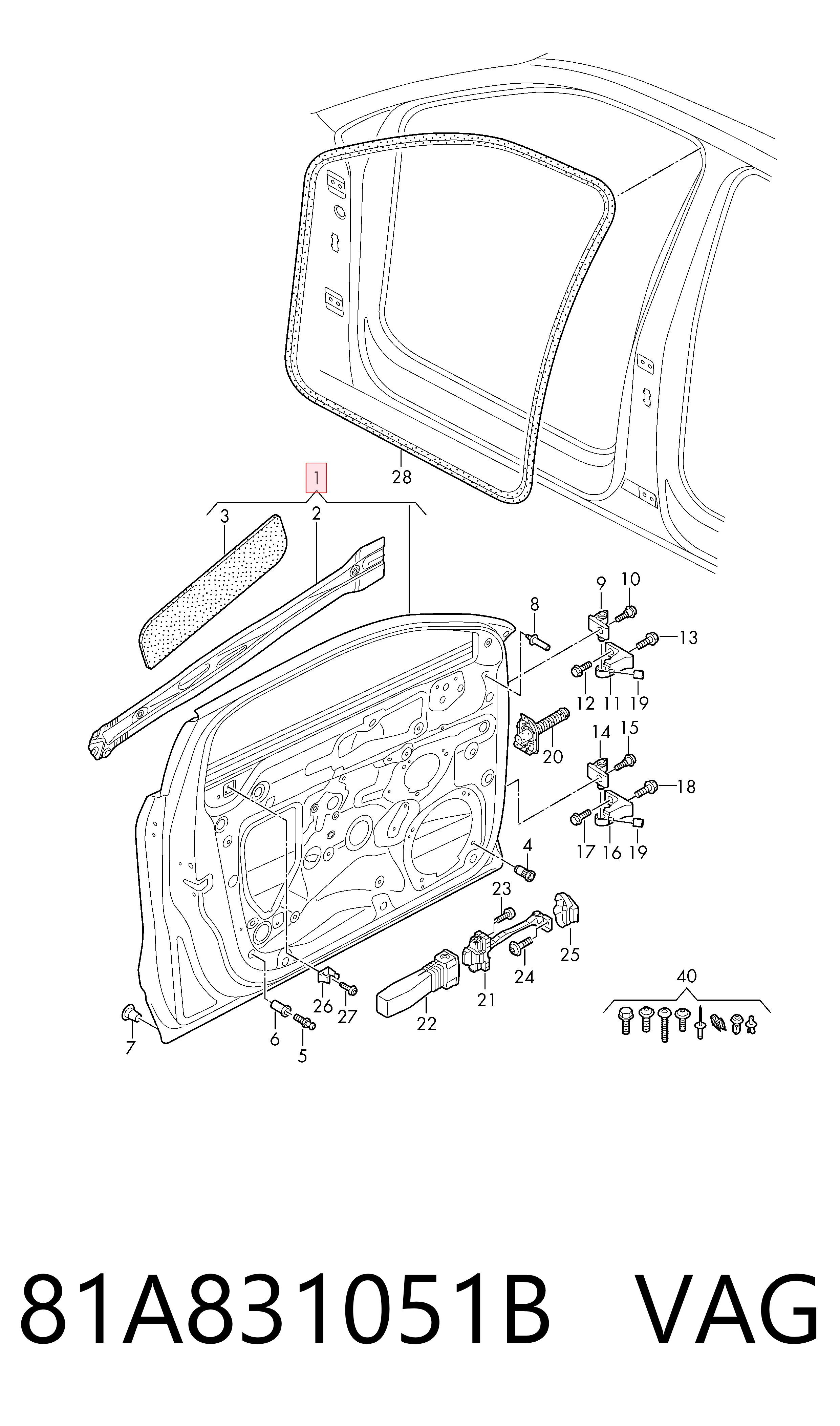 Puerta delantera para Audi Q2  GAB, GAG