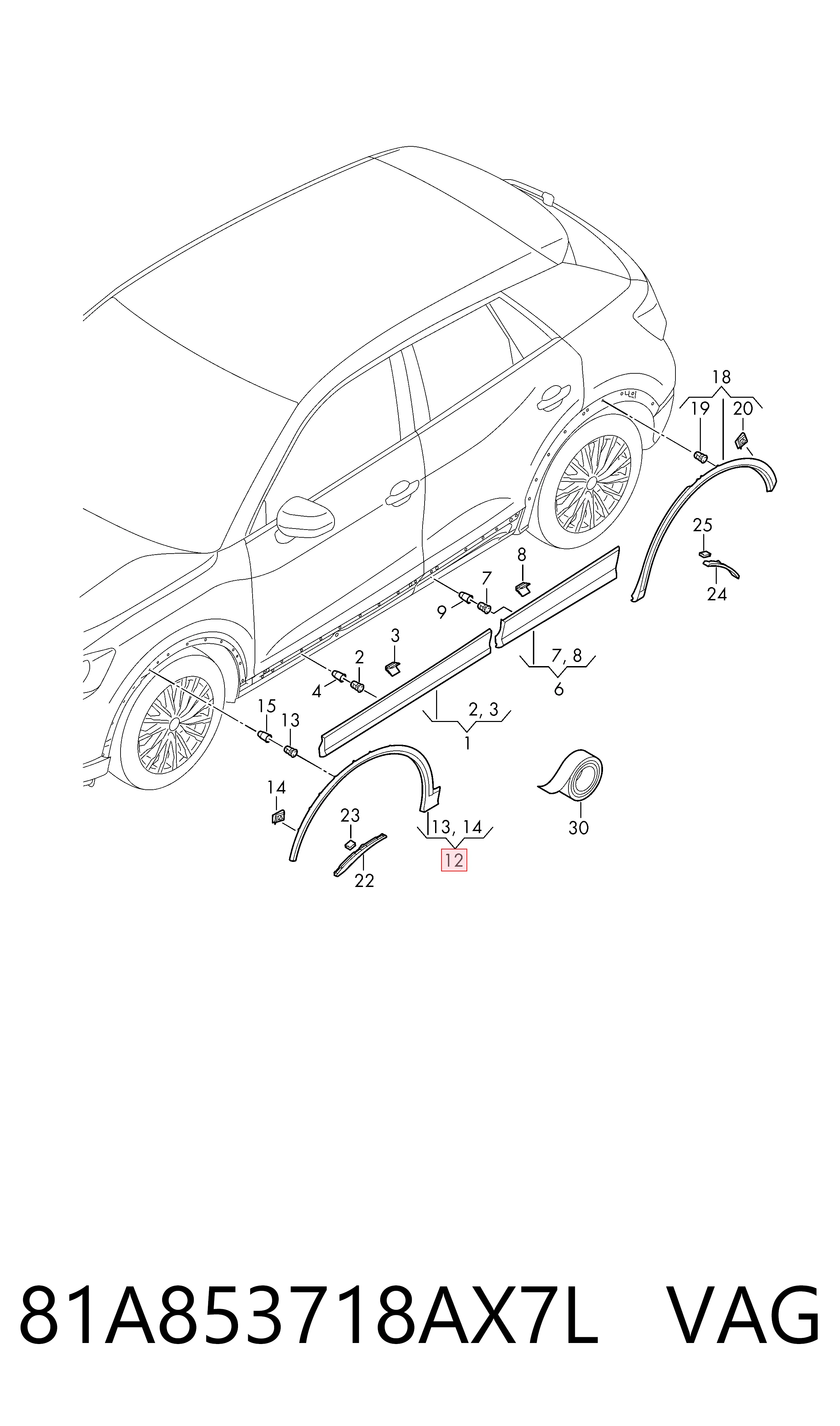 81A853718AX7L VAG