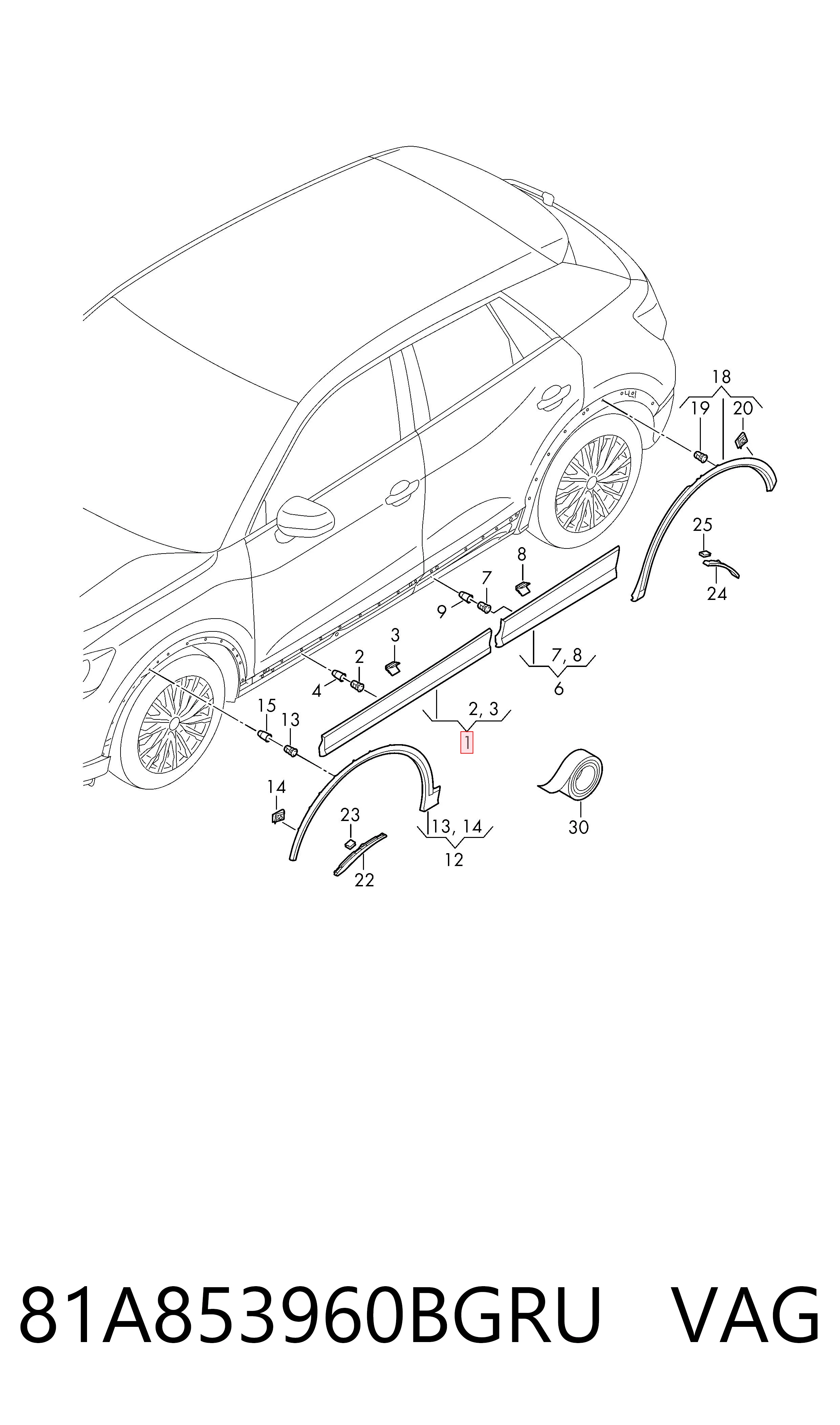 81A853960BGRU VAG