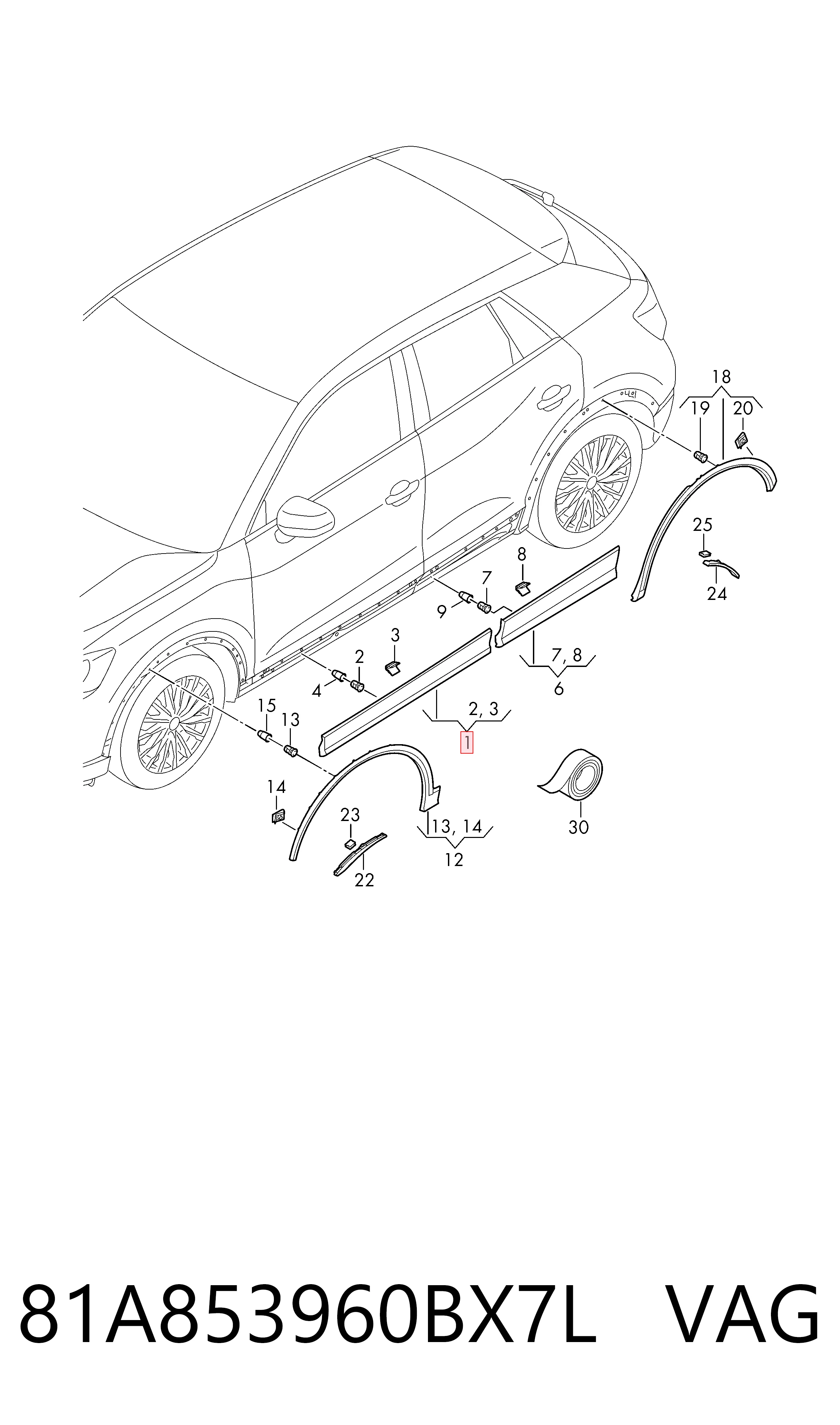 81A853960BX7L VAG