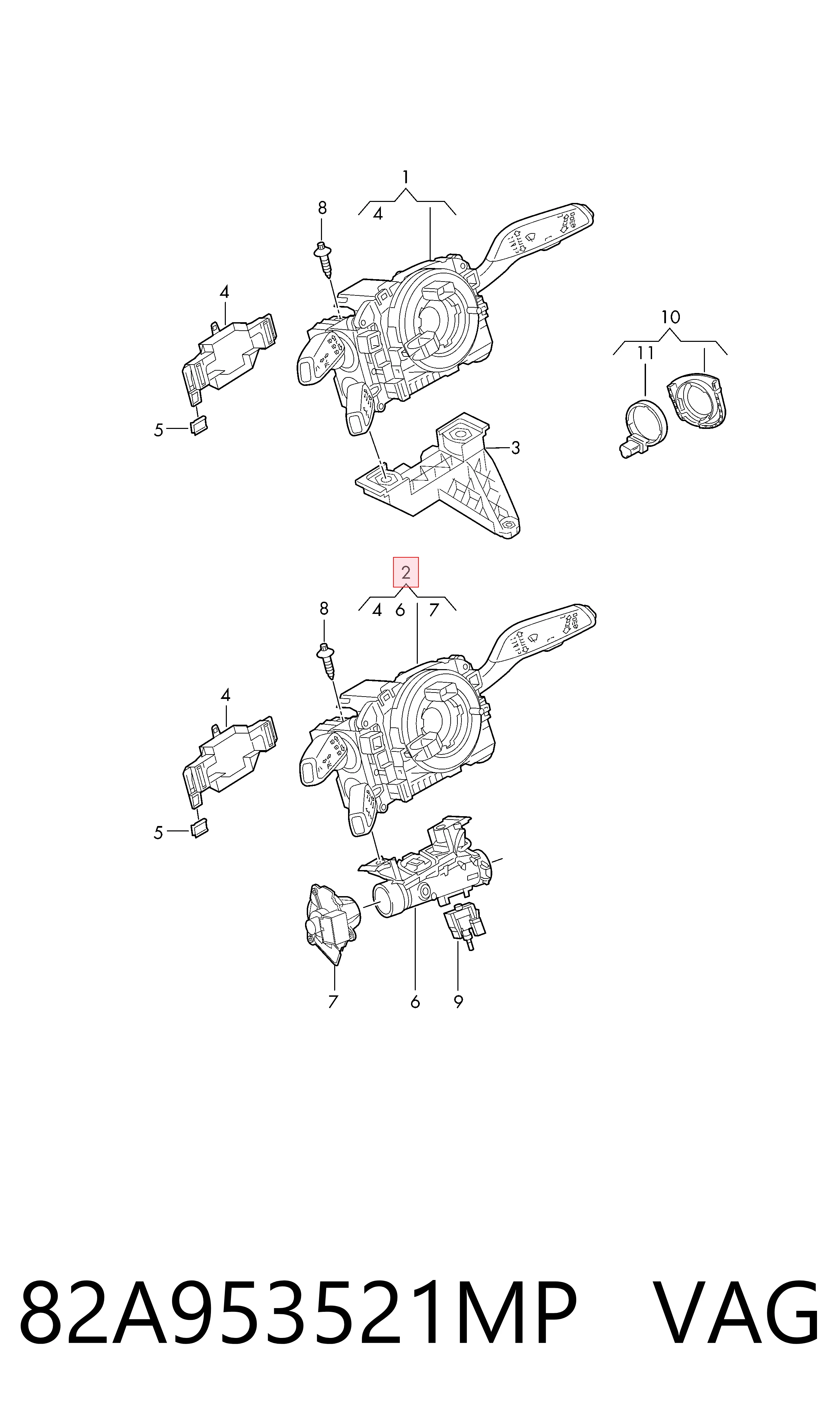 Interruptor de la columna de dirección completo Audi A1 Sportback hatchback (GBA) (2018 - 2026) precio, desde 169,88 EUR