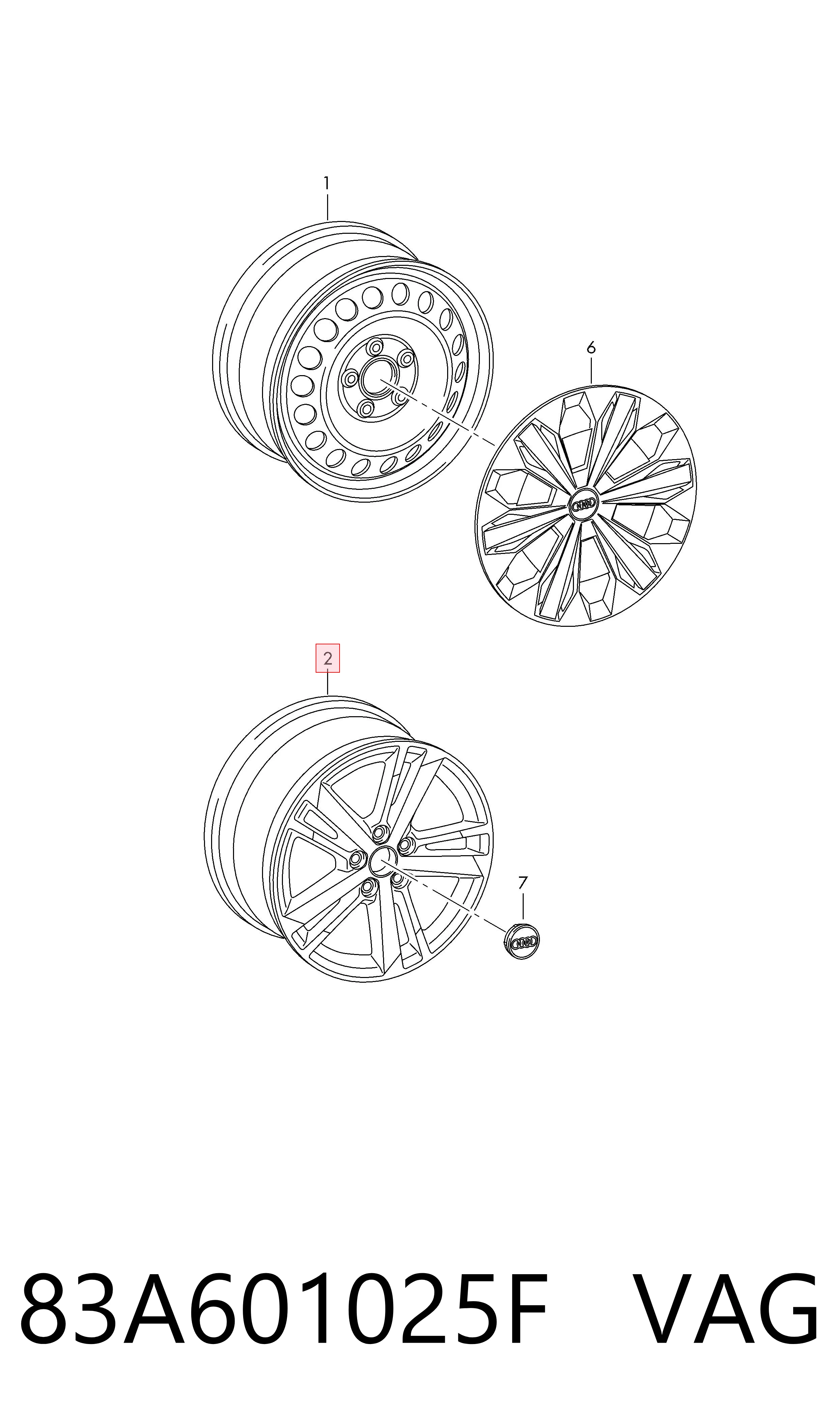 83A601025F VAG Aros