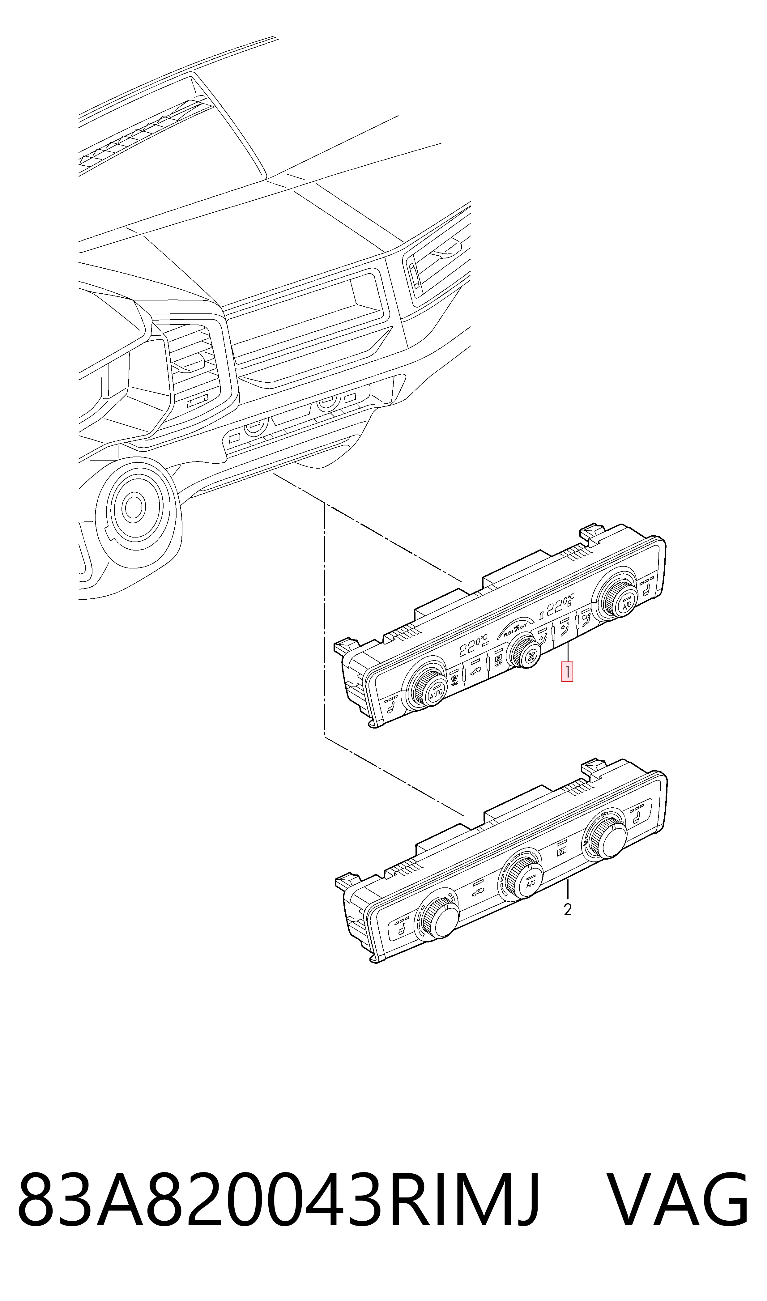  Unidad de control aire acondicionado Audi A1 