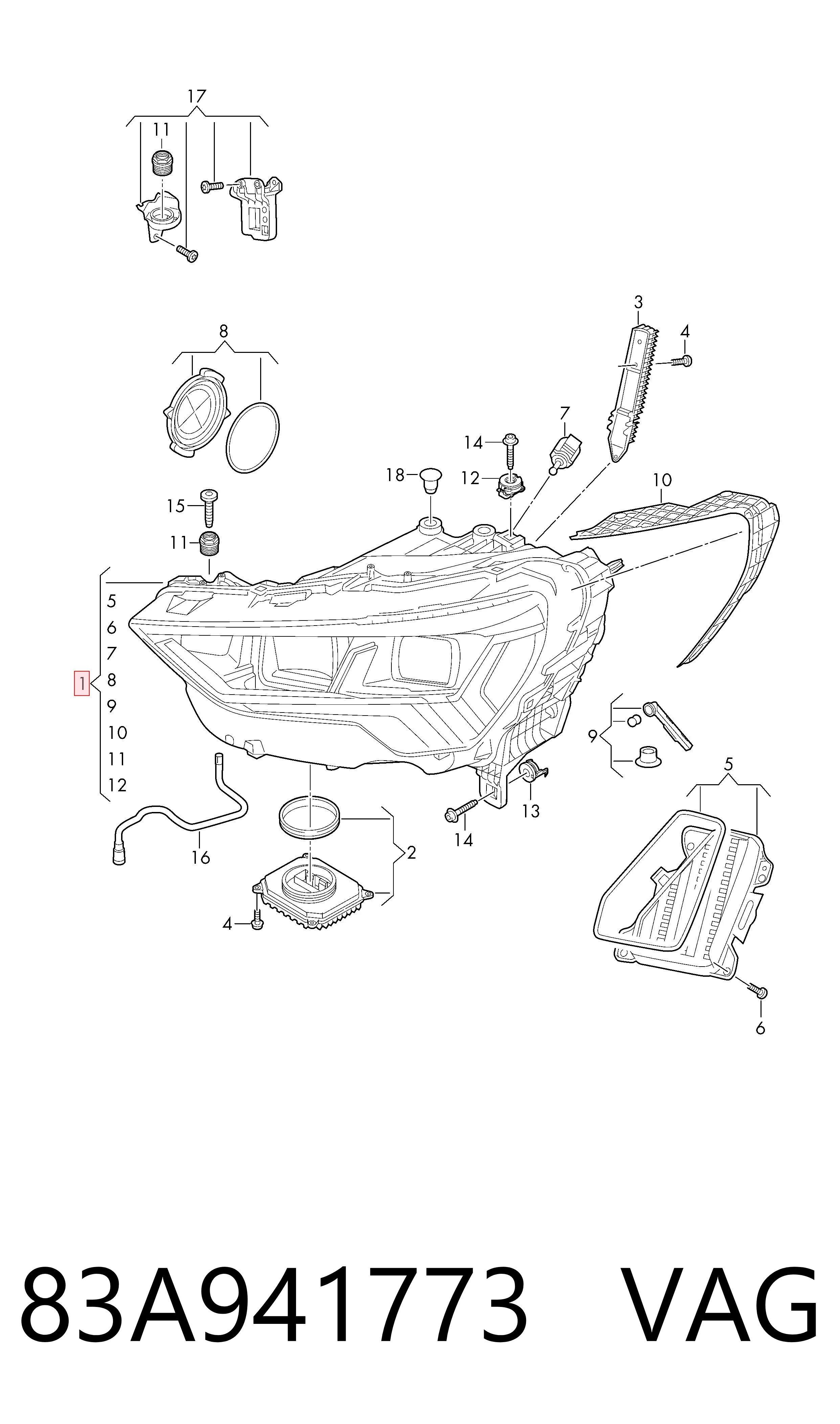 Faros delanteros Audi Q3 