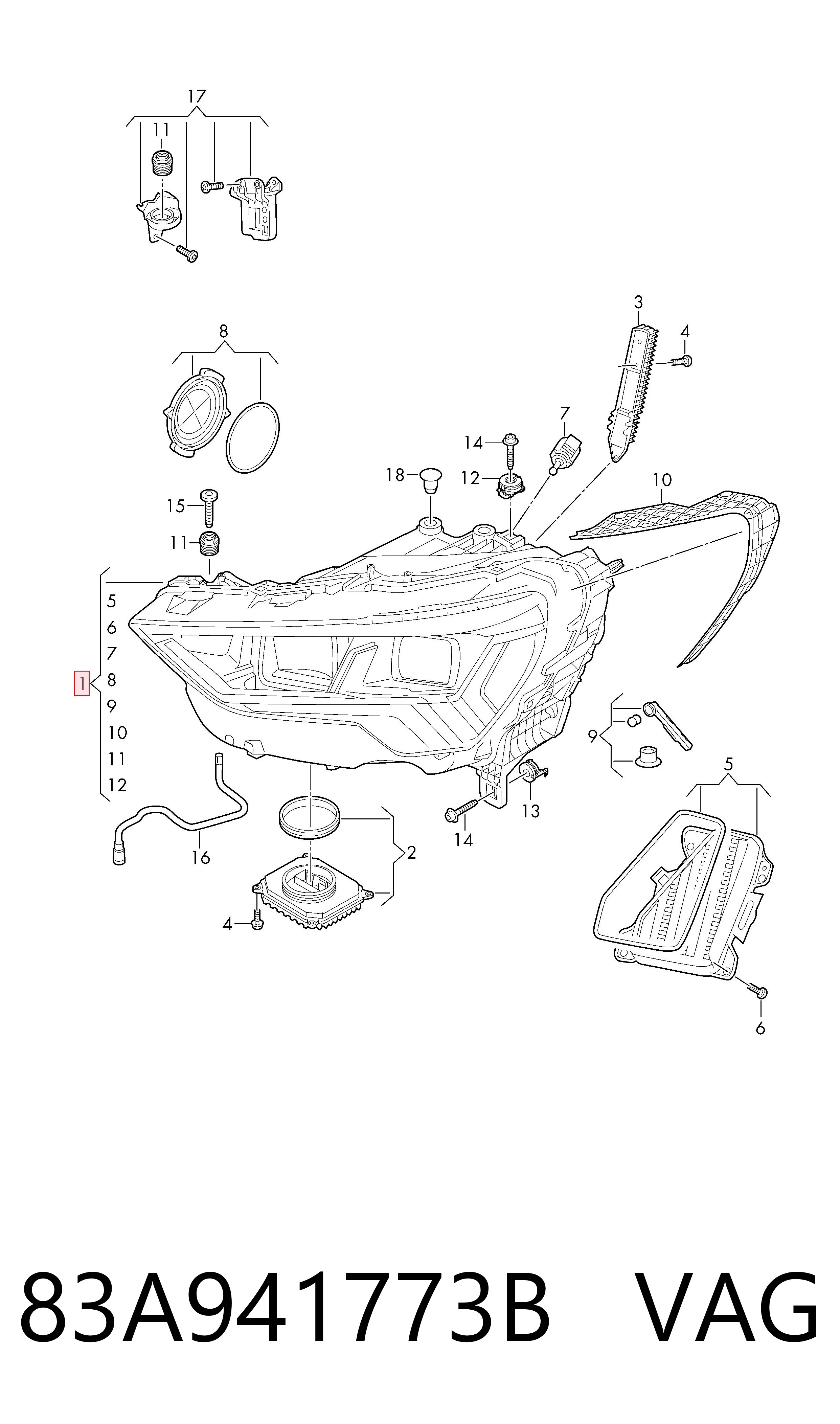 83A941773B VAG Faros