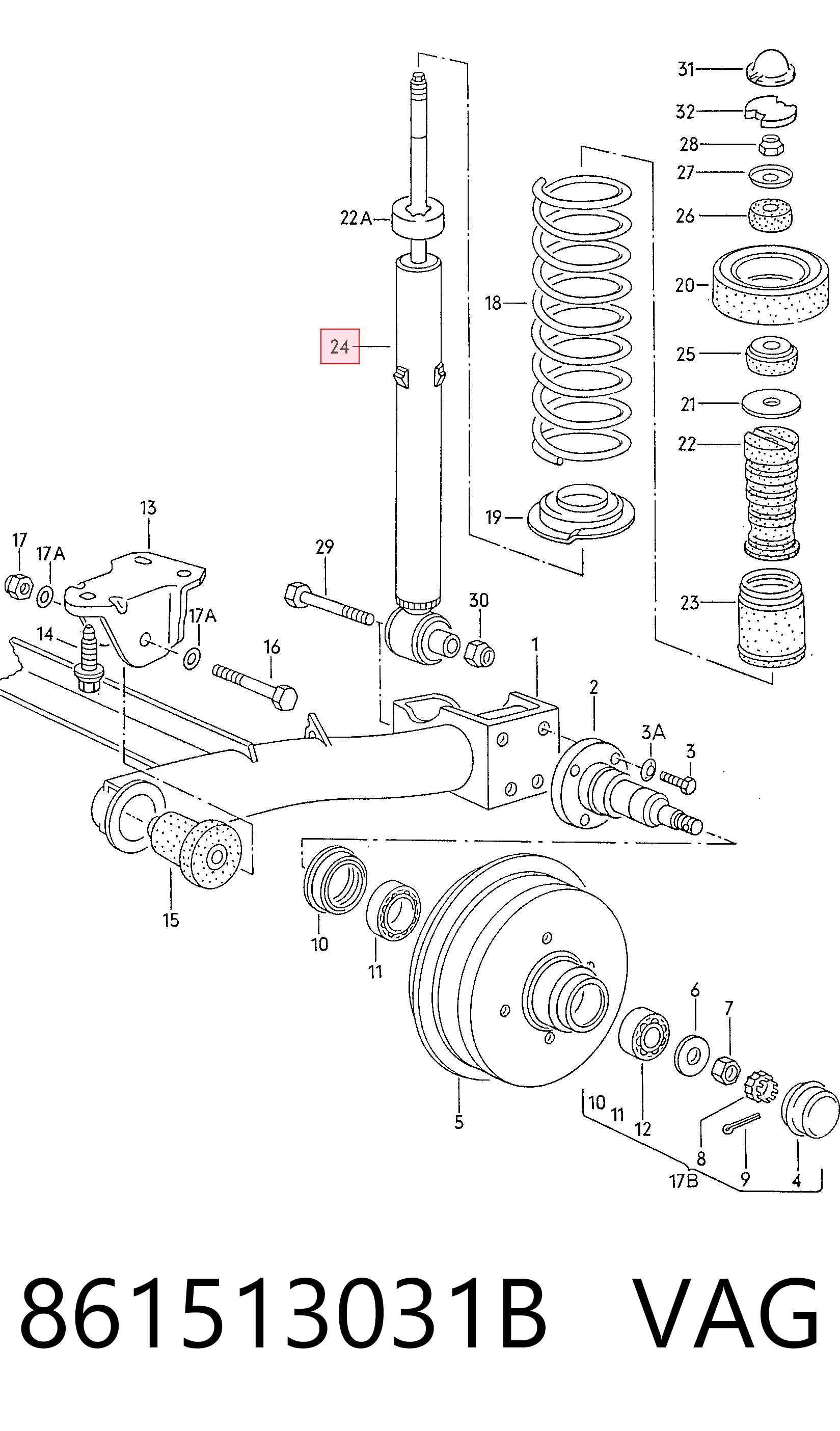 Amortiguador trasero 105960 PLUS AFTERMARKET