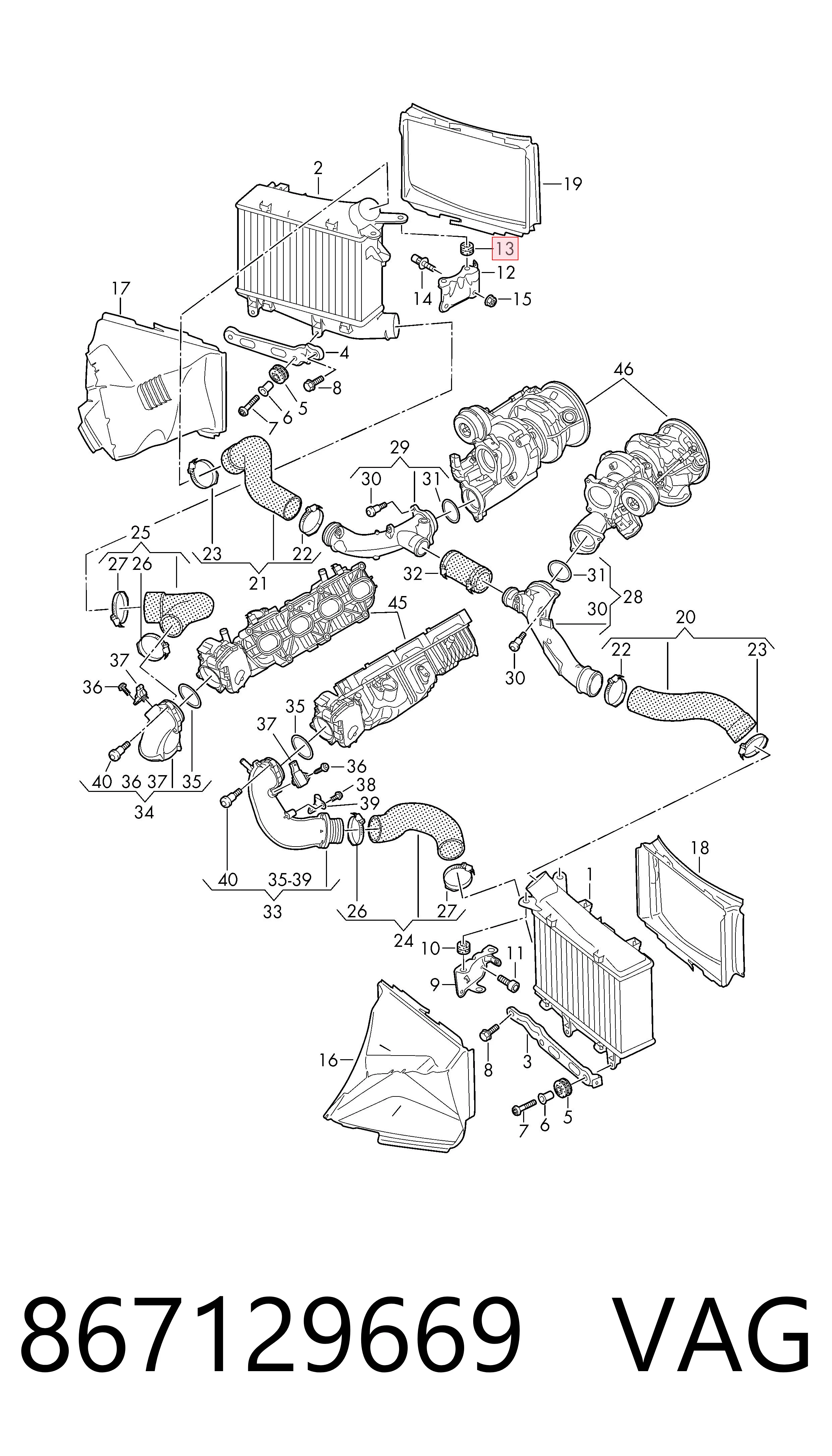 Comprar 867129669 VAG Soporte de la caja del filtro de aire