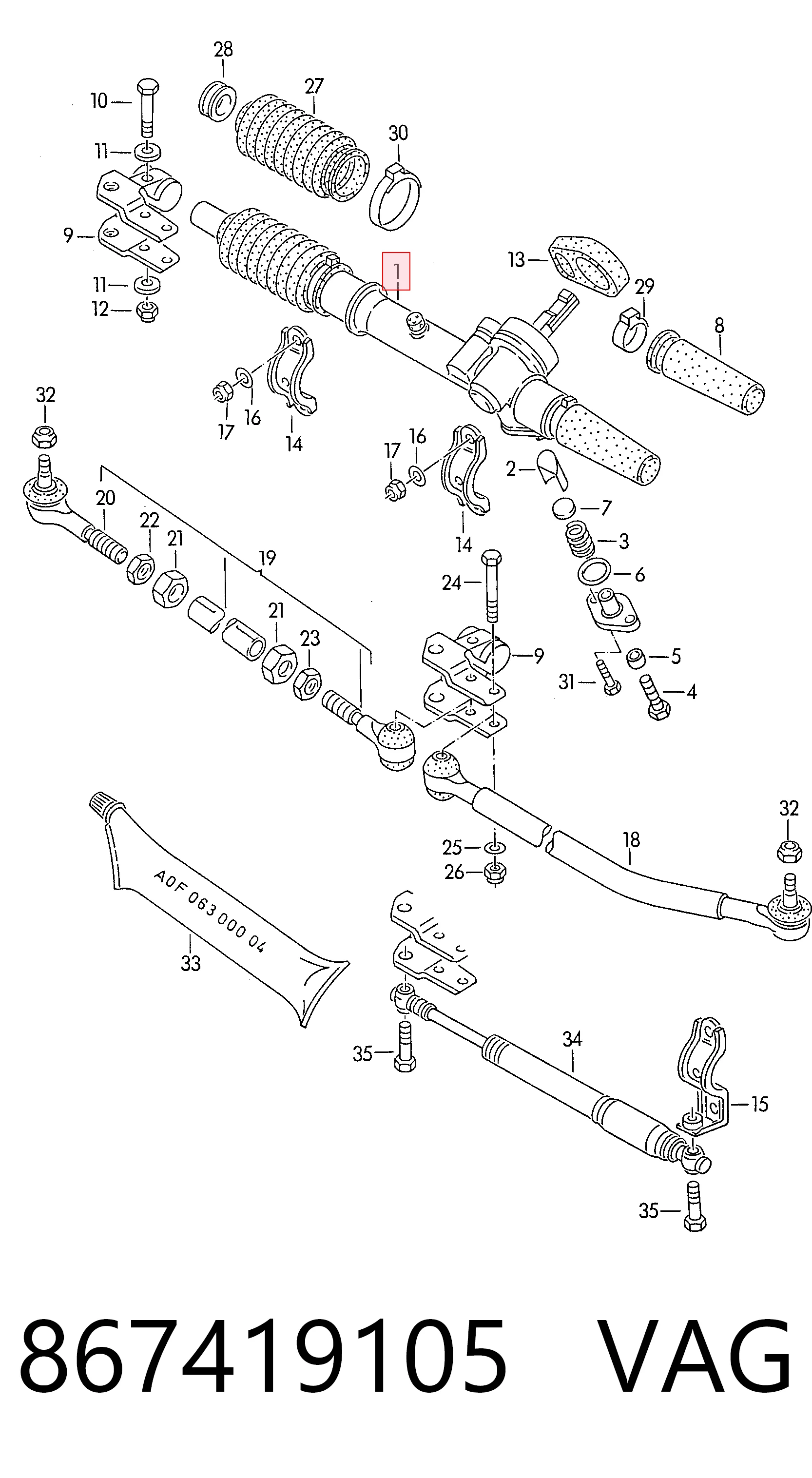  Cremallera de dirección Volkswagen Polo 2