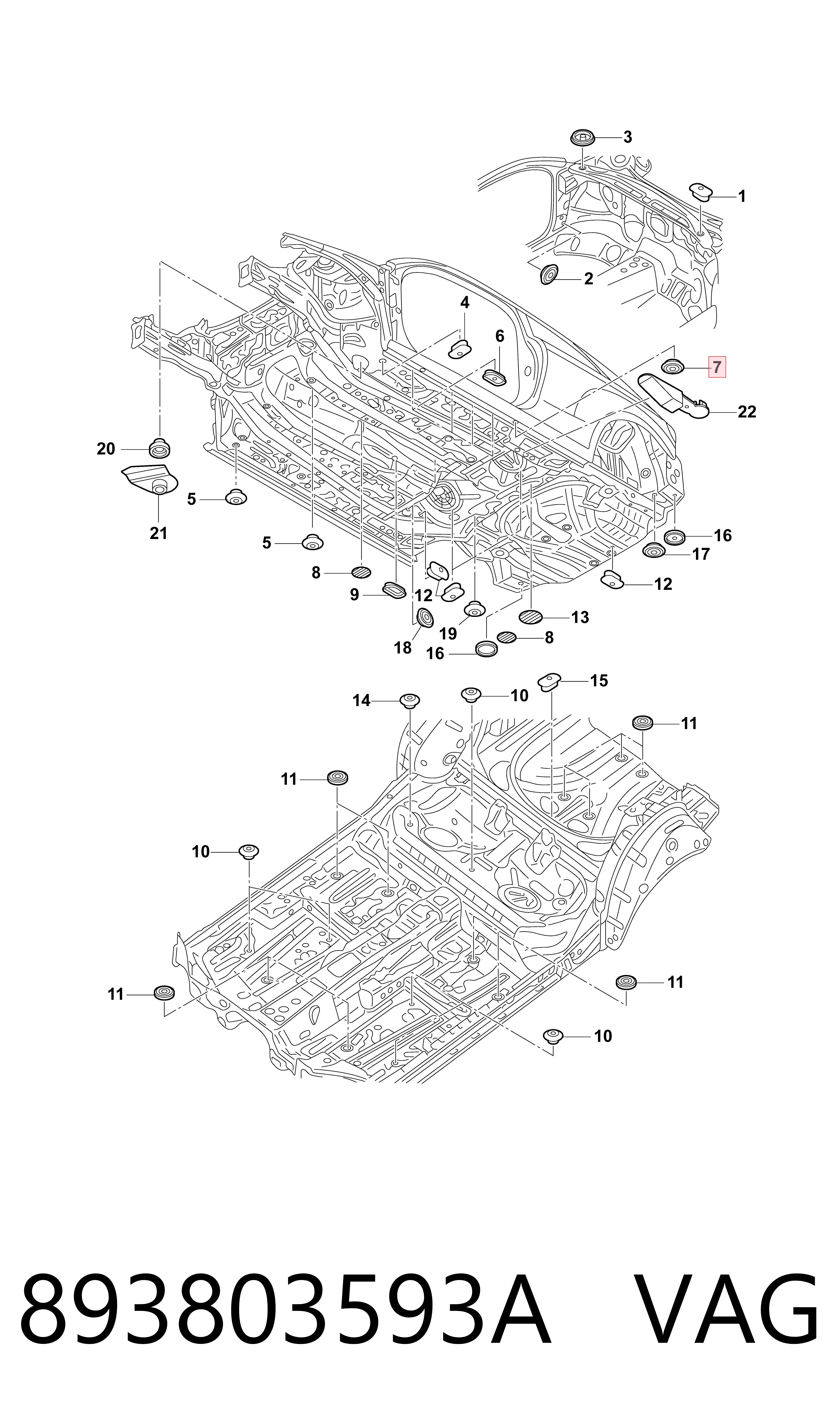  VAG 893803593A precio, desde 4,61 EUR