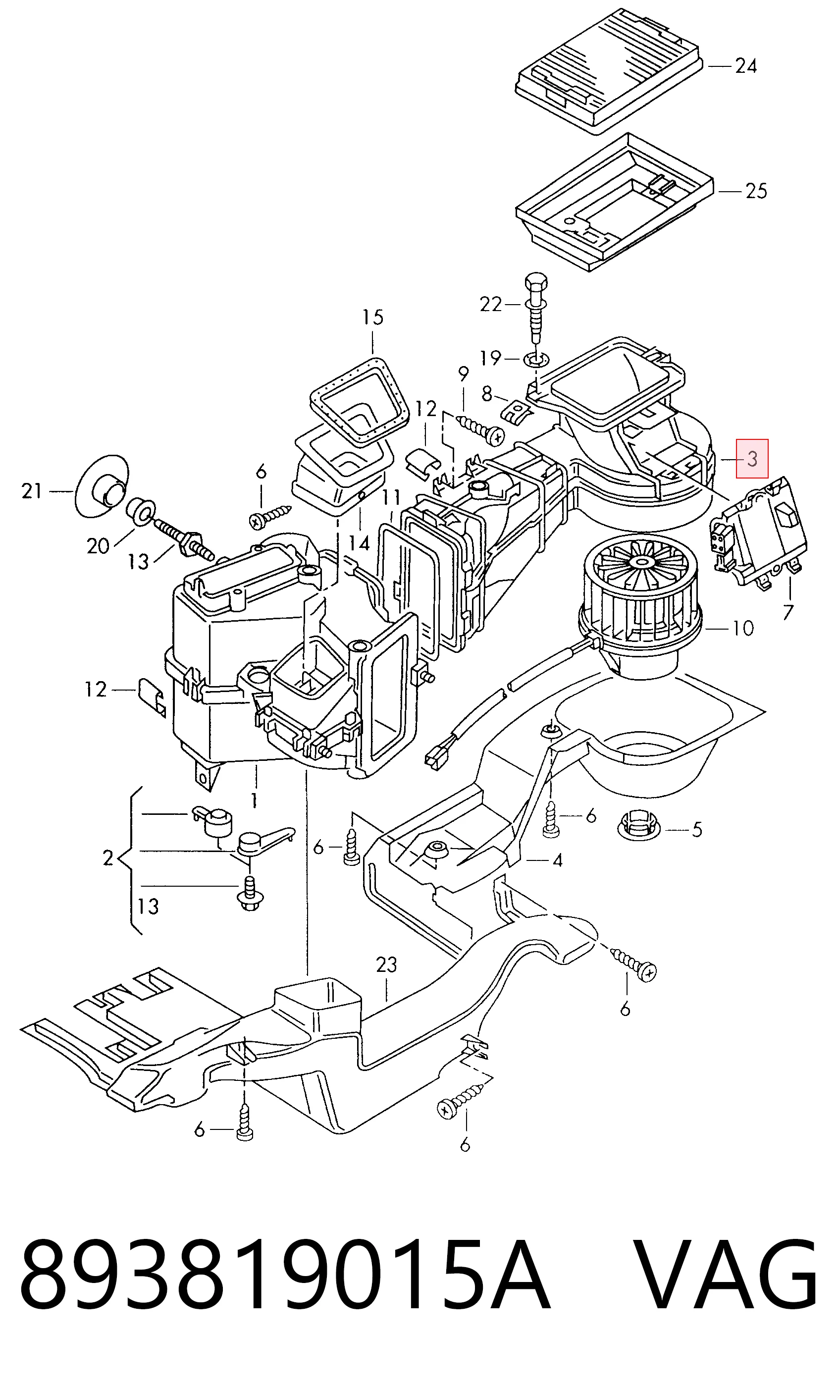 Ventilador de calefacción Volkswagen Passat  desde 55,18 €