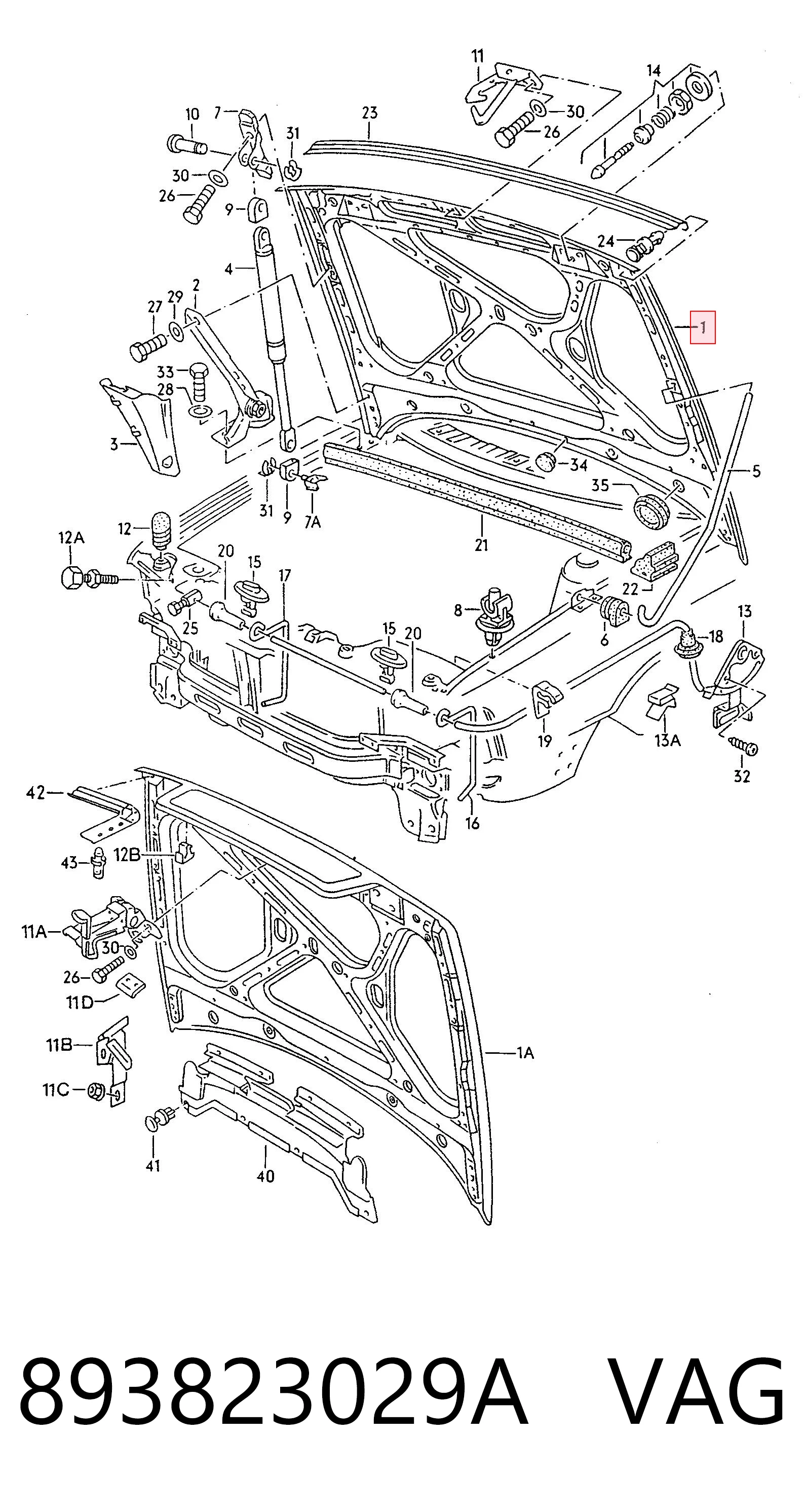 Comprar Capó Audi 80  89, 89Q, 8A a bajo precio