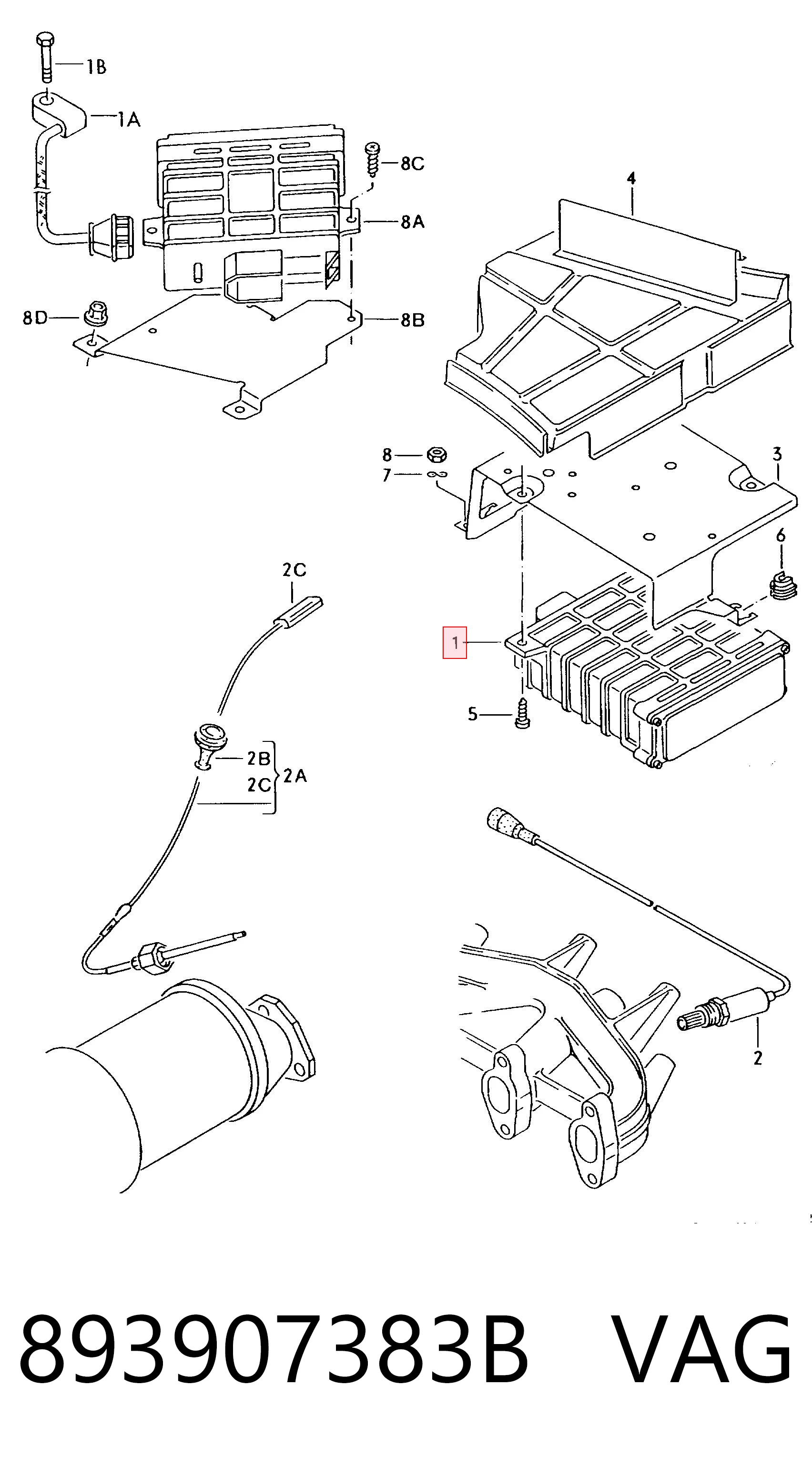 Centralina Del Motor para Audi 80 B2 81, 85