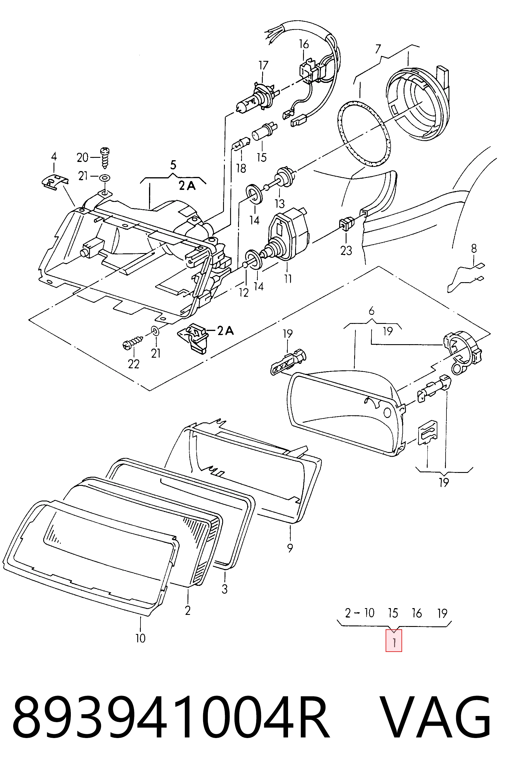 Faro Audi 80 B4 sedán (8C2) (1991 - 1994) precio, desde 68,24 EUR