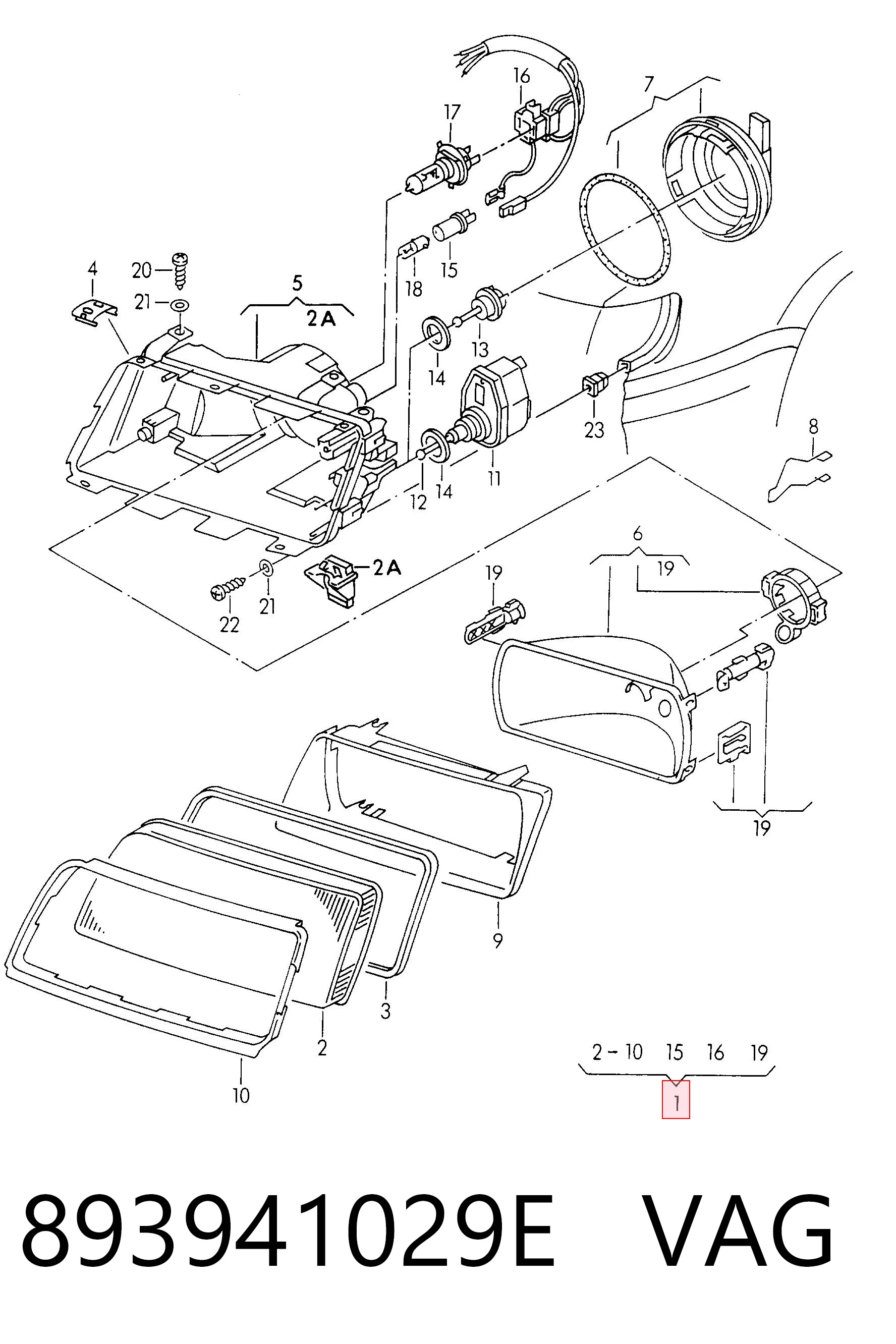 Comprar Faro izquierdo Audi 80  8C2 a bajo precio