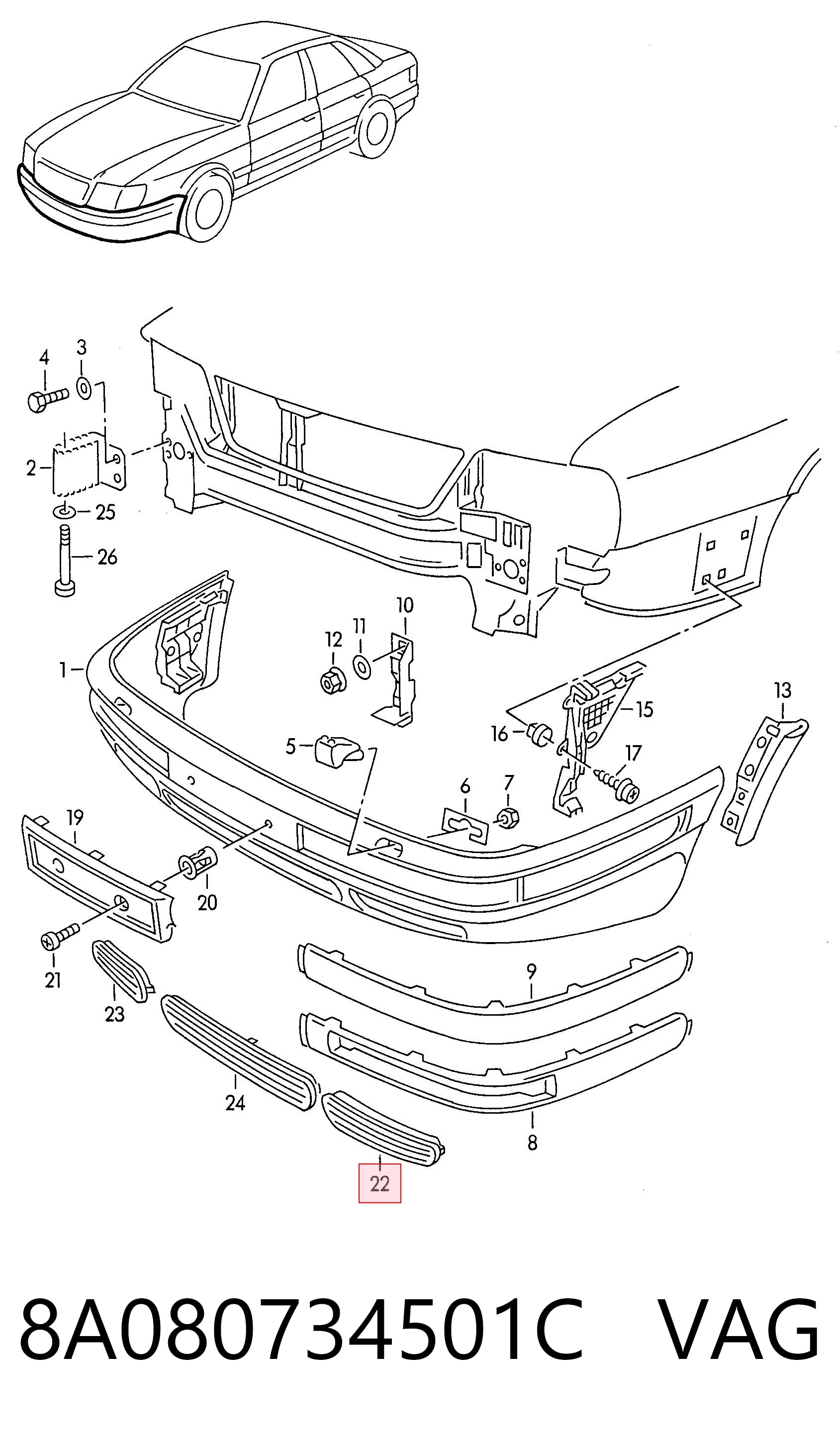 8A080734501C VAG