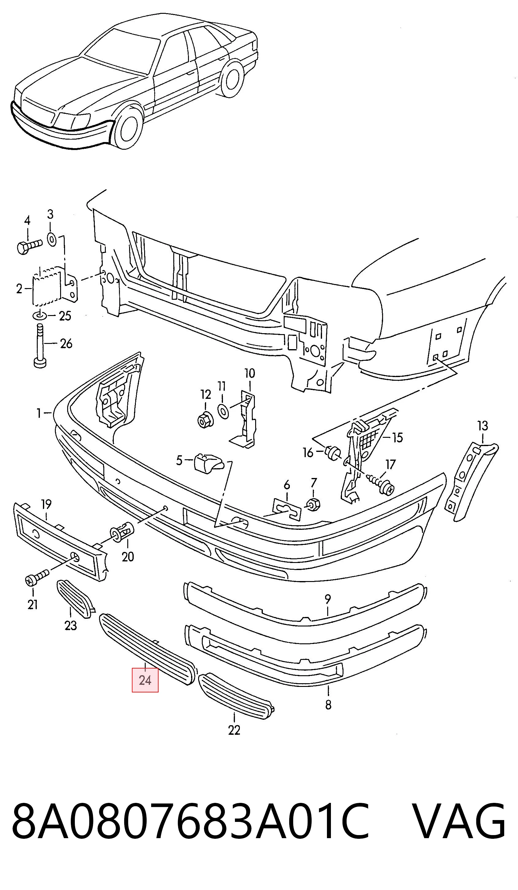 8A0807683A01C VAG
