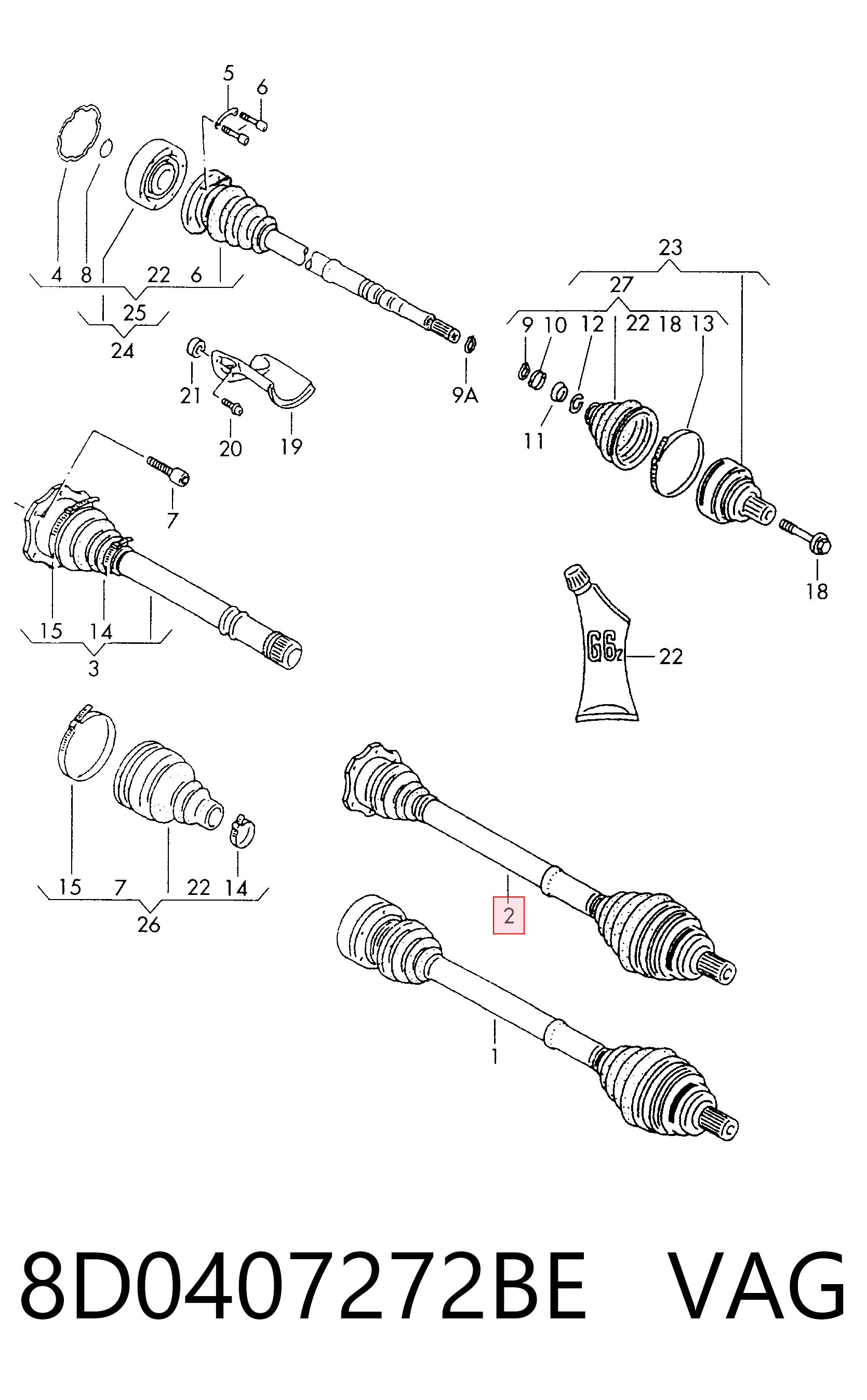 Semieje delantero derecho Sercore 221375 precio, desde 103,52 EUR