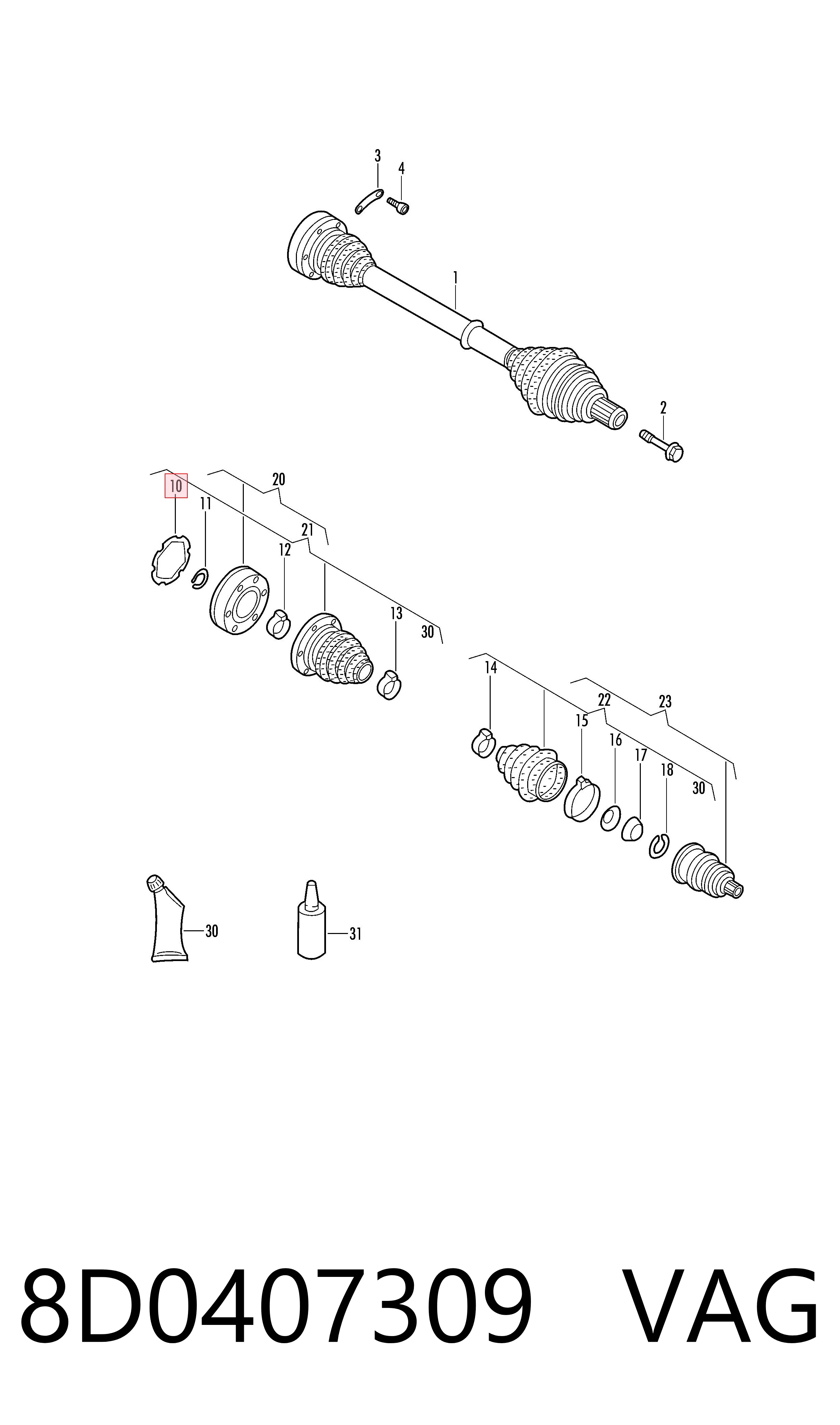 Comprar 8D0407309 VAG 
