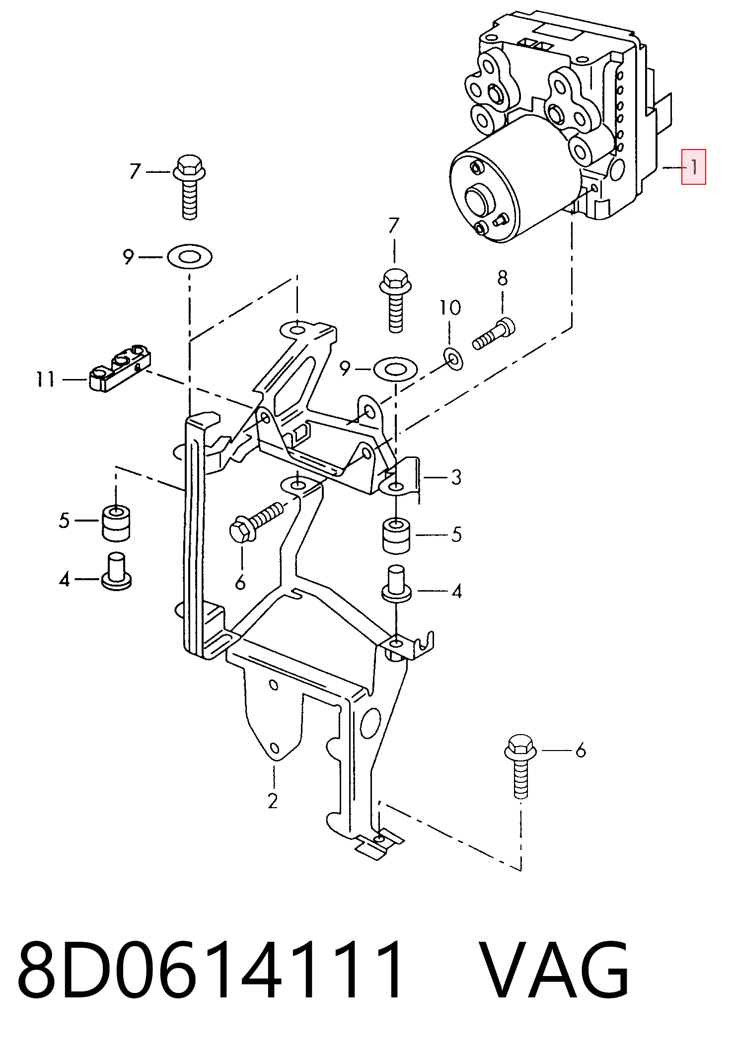 Unidad de control ABS hidráulico para Audi A6 C4 4A5