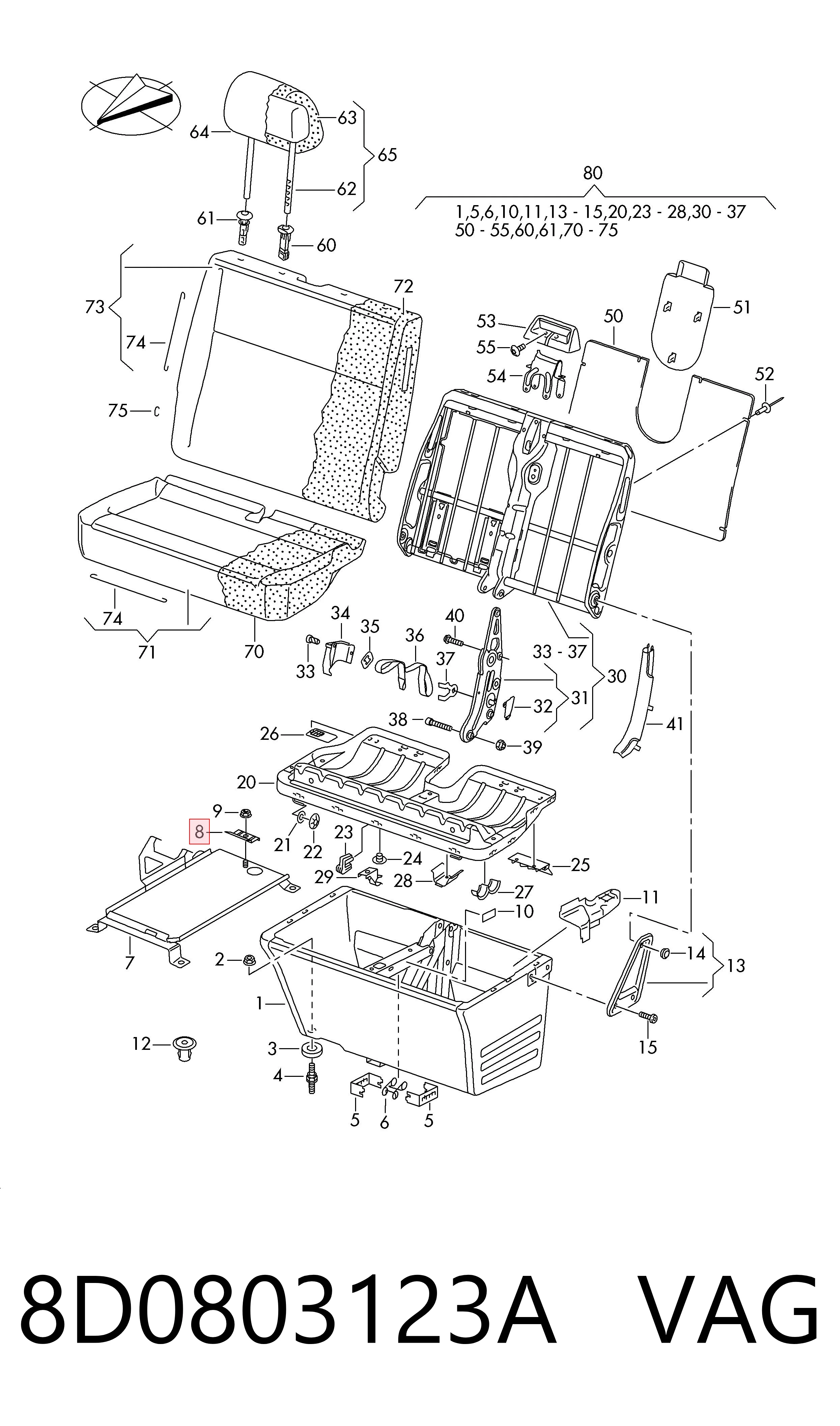 Soporte de batería VAG 8D0803123A precio, desde 10,83 EUR