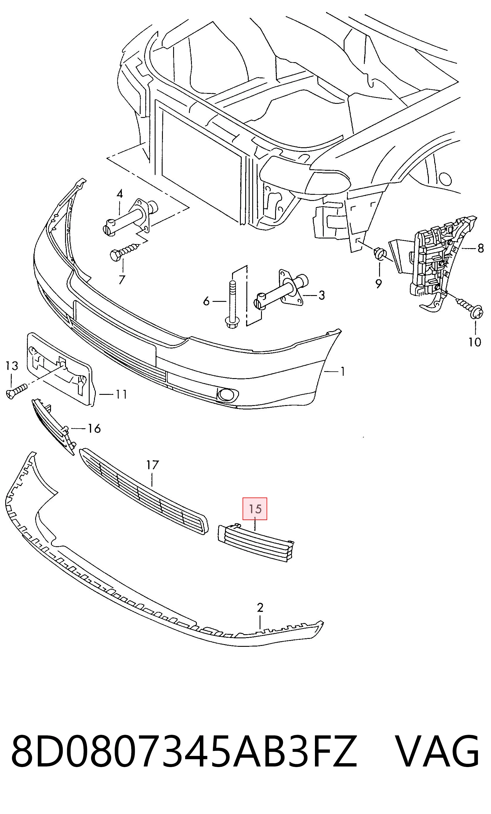 8D0807345AB3FZ VAG
