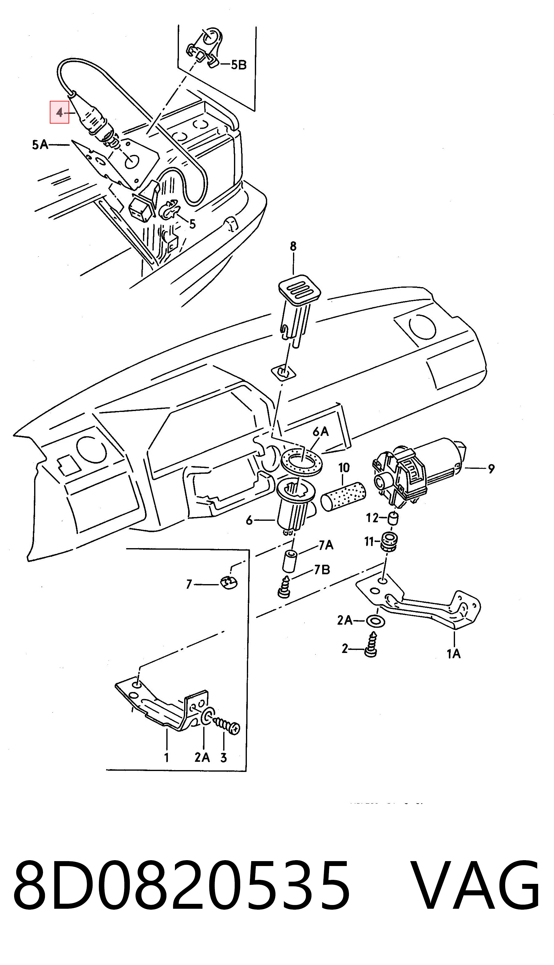 8D0820535 VAG Sensor de temperatura ambiente